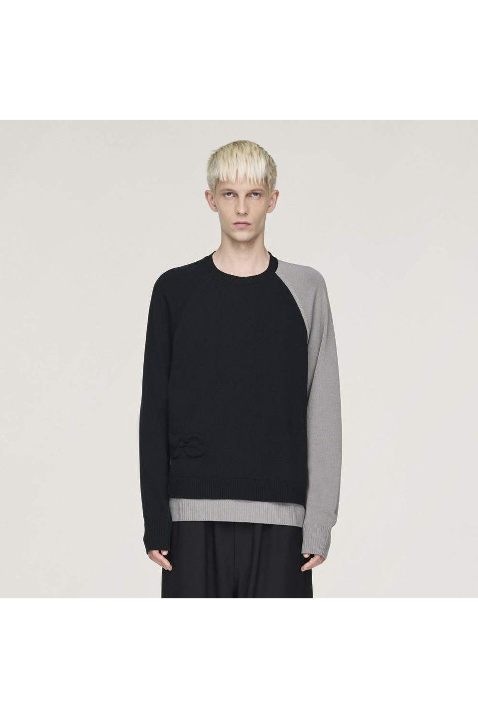 Y-3-Y-3 LOGO KNIT CREW-NOWALL