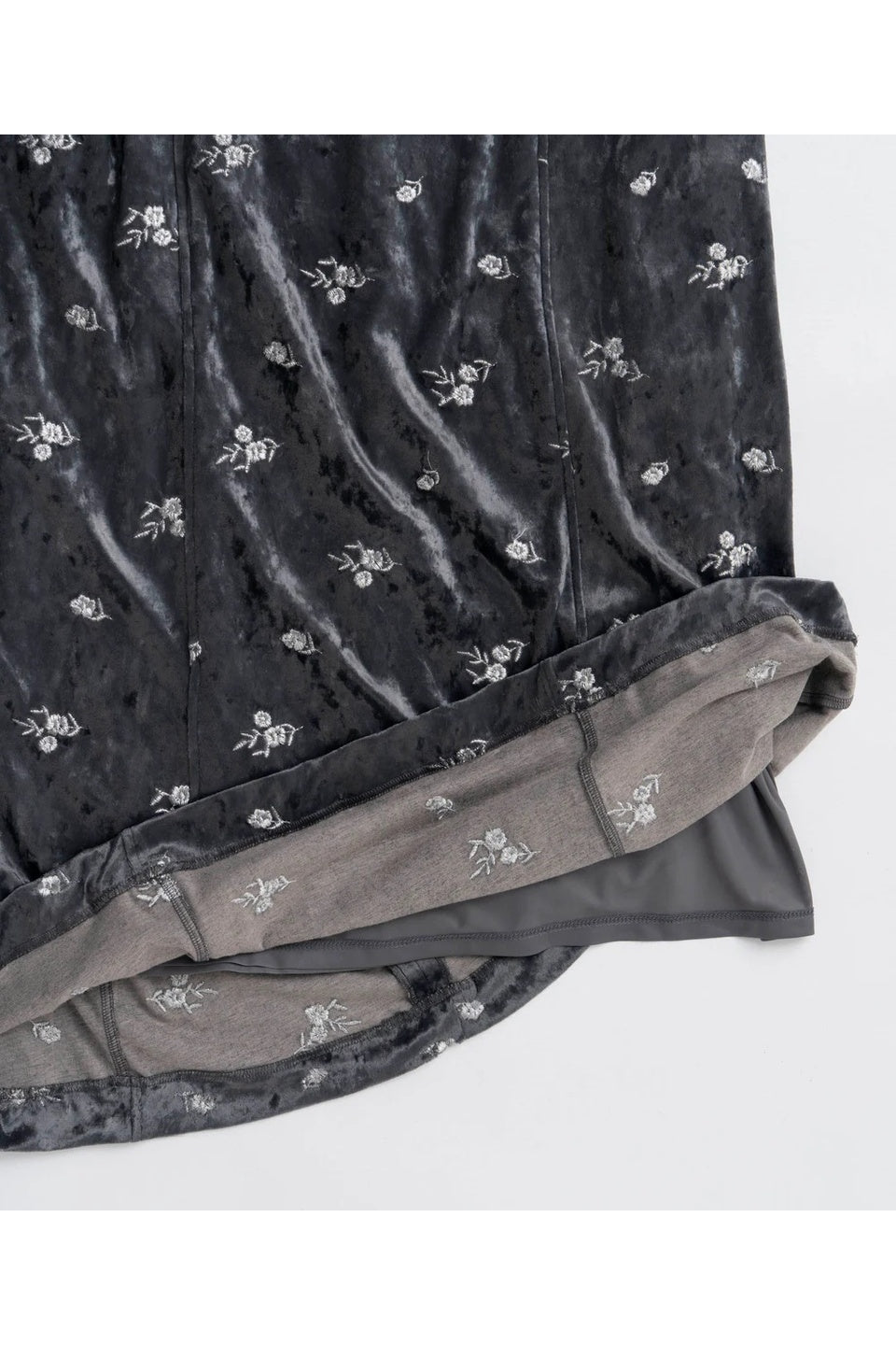 MAISON SPECIAL-【予約商品】Flower Embroidery Velour Camisole Dress-NOWALL
