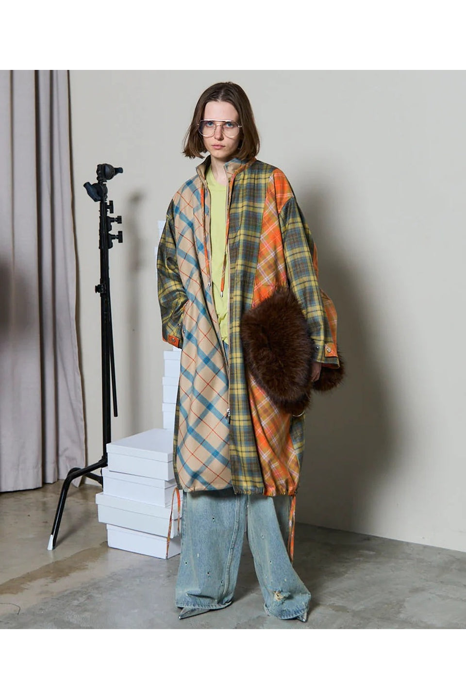 MAISON SPECIAL-【予約商品】Plaid Mods Coat-NOWALL