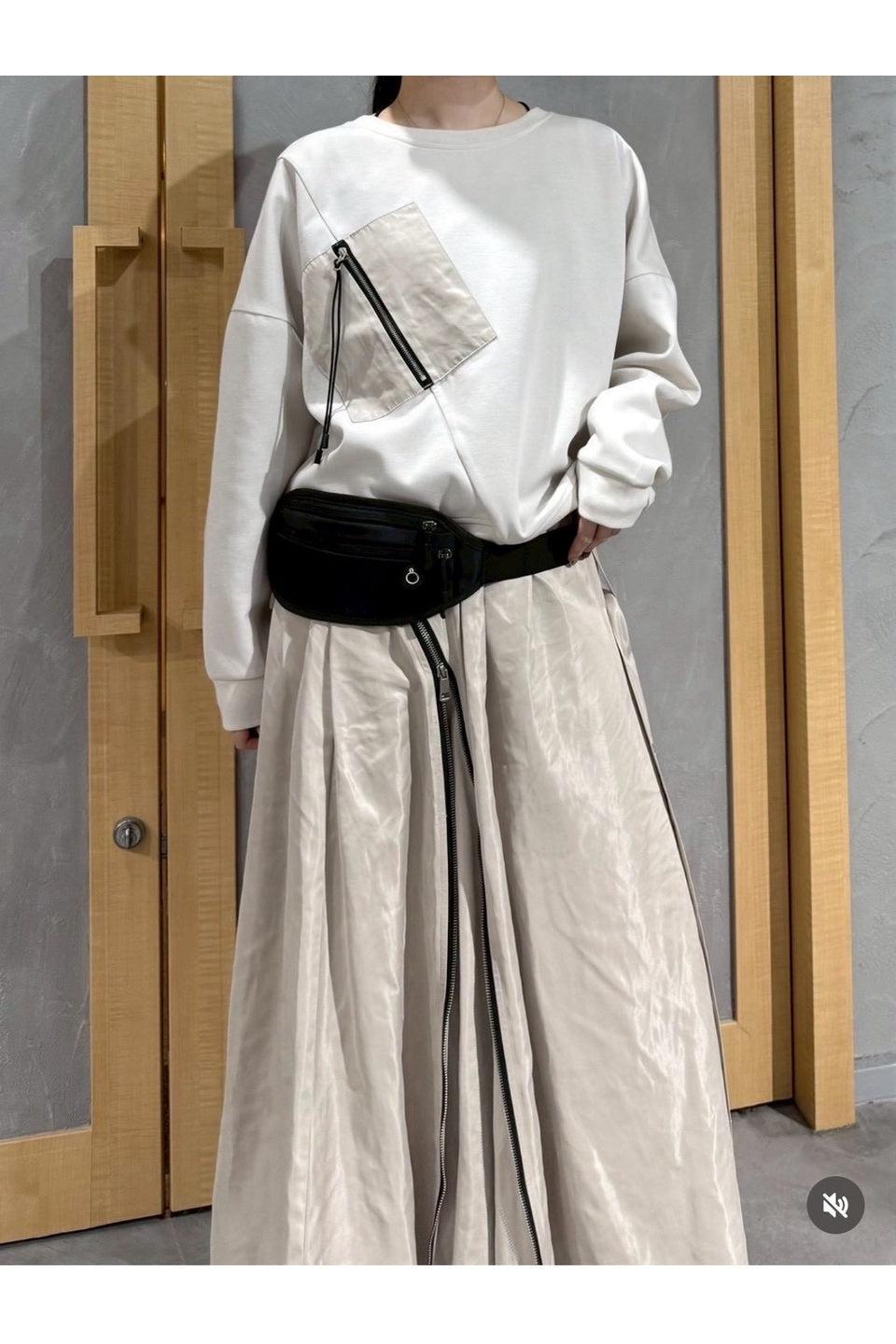 MICALLE MICALLE-Zip Pocket Sweat Set Up-NOWALL