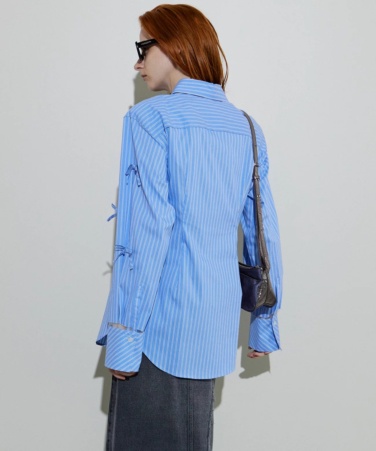 MAISON SPECIAL-Many Ribbon Narrow Shirt-NOWALL