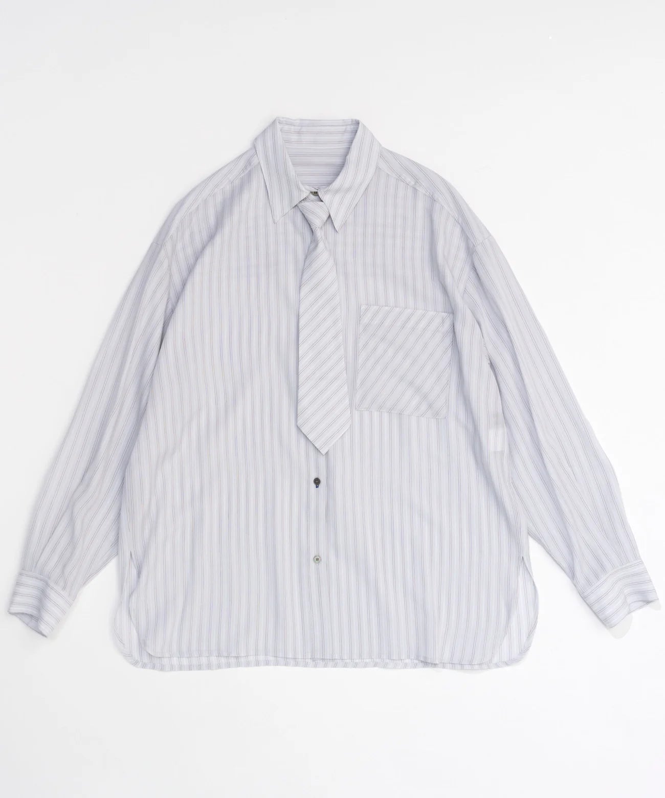 MAISON SPECIAL-Stripe Tie Shirt-NOWALL