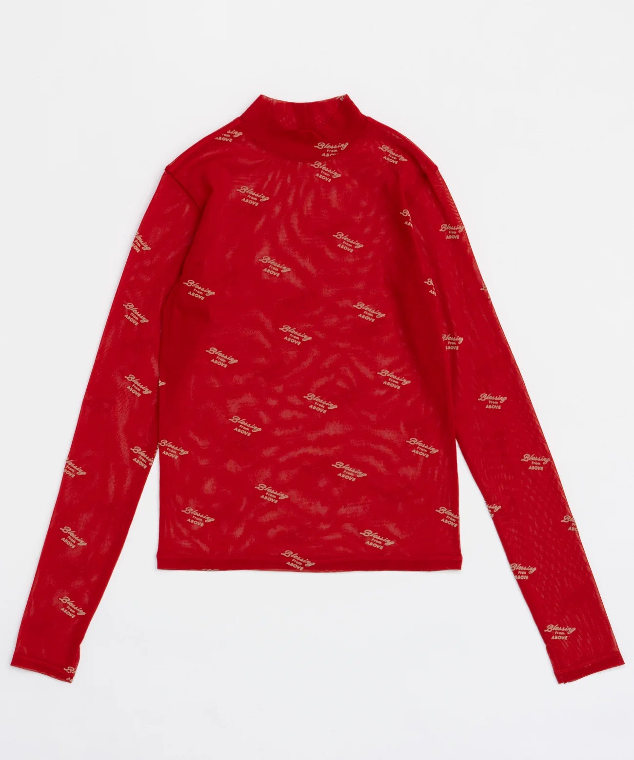 MAISON SPECIAL-BLESSING Flocky Print Turtleneck Tops-NOWALL