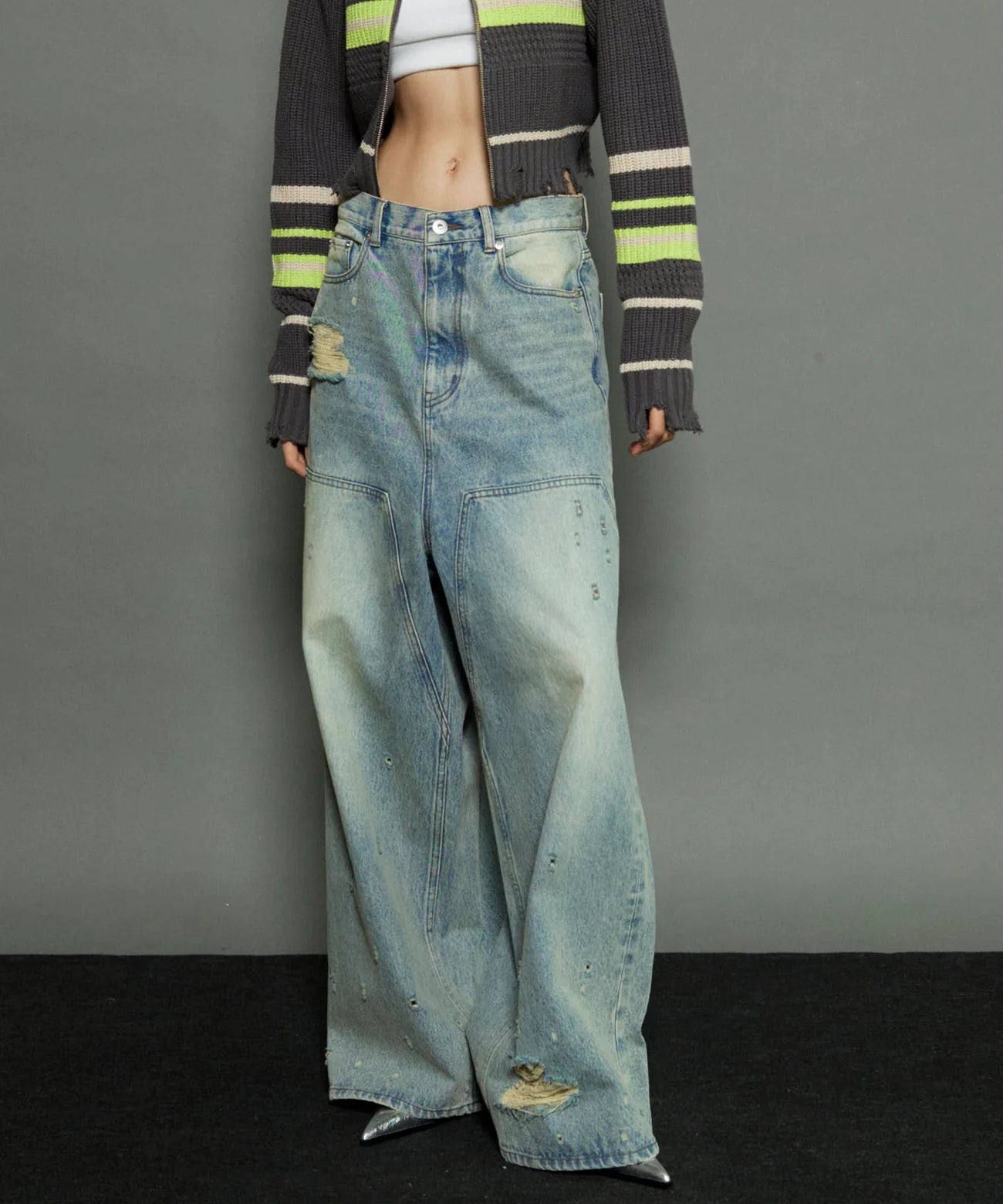 MAISON SPECIAL-Baggy Denim Pants-NOWALL