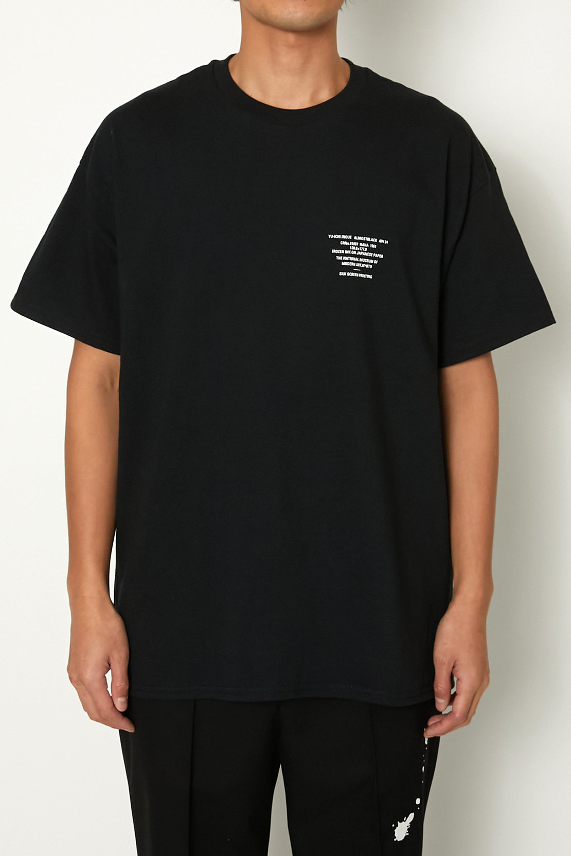 ALMOSTBLACK-CREW NECK PRINT T-NOWALL