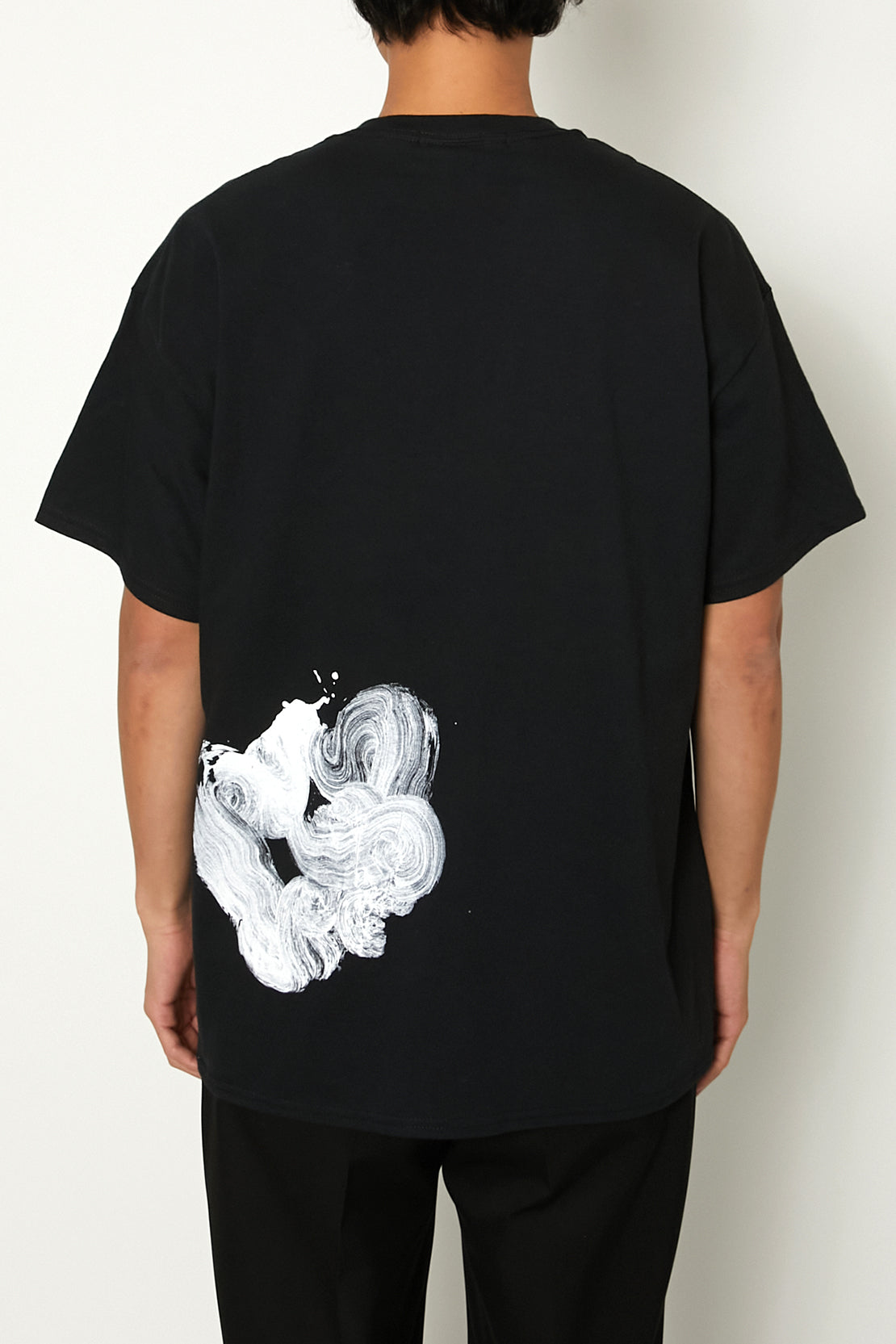 ALMOSTBLACK-CREW NECK PRINT T-NOWALL