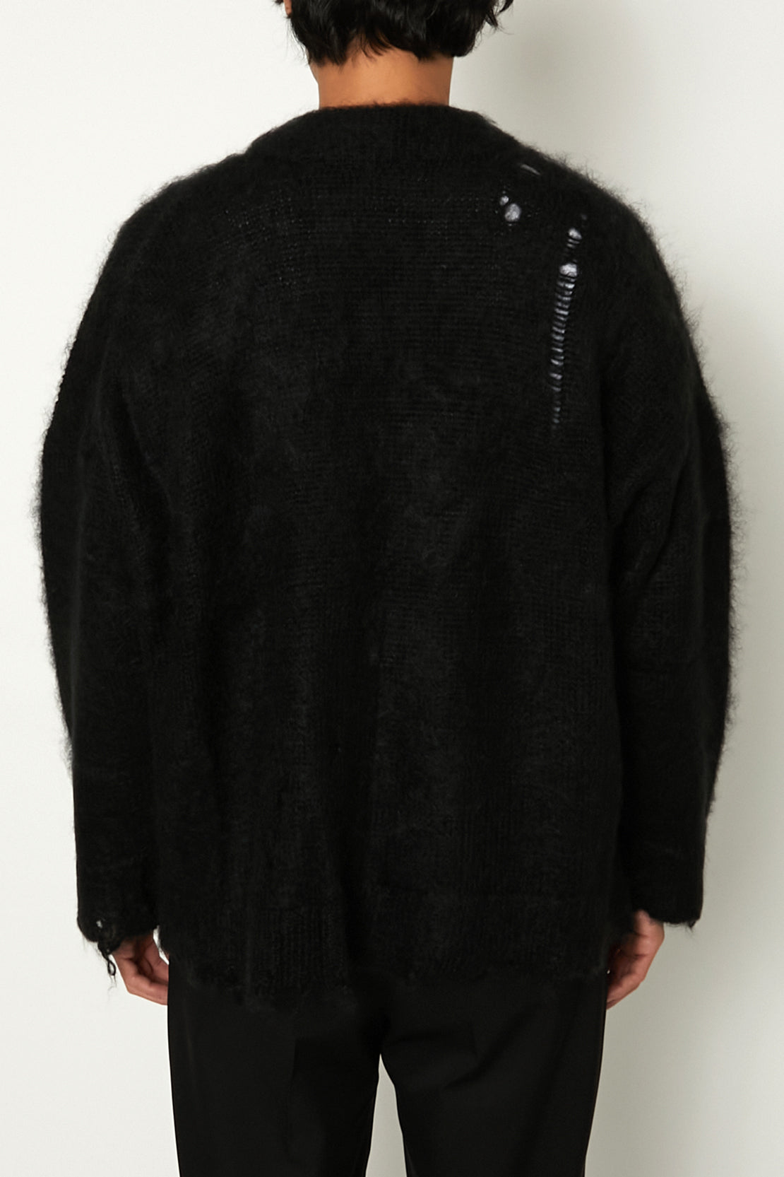 ALMOSTBLACK-MOHAIR MTL BTN KNIT-NOWALL