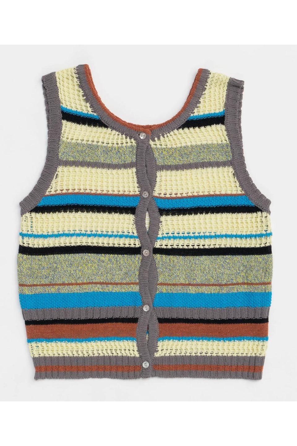 MAISON SPECIAL-2way Multi Border Tank Top-NOWALL