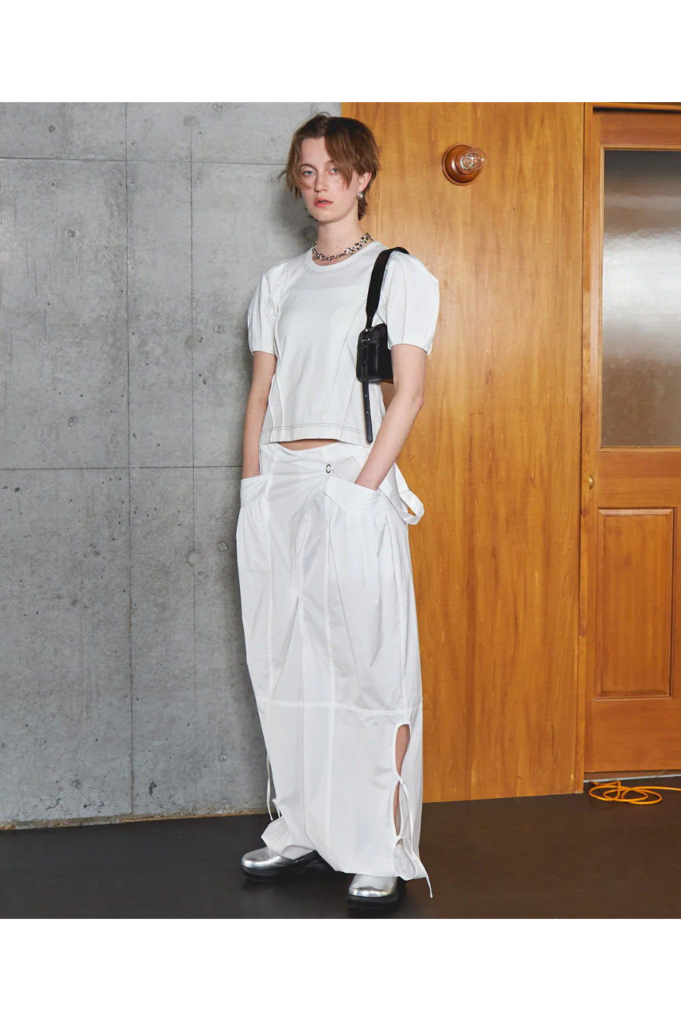 MAISON SPECIAL-2way Suspender Parachute Pants-NOWALL