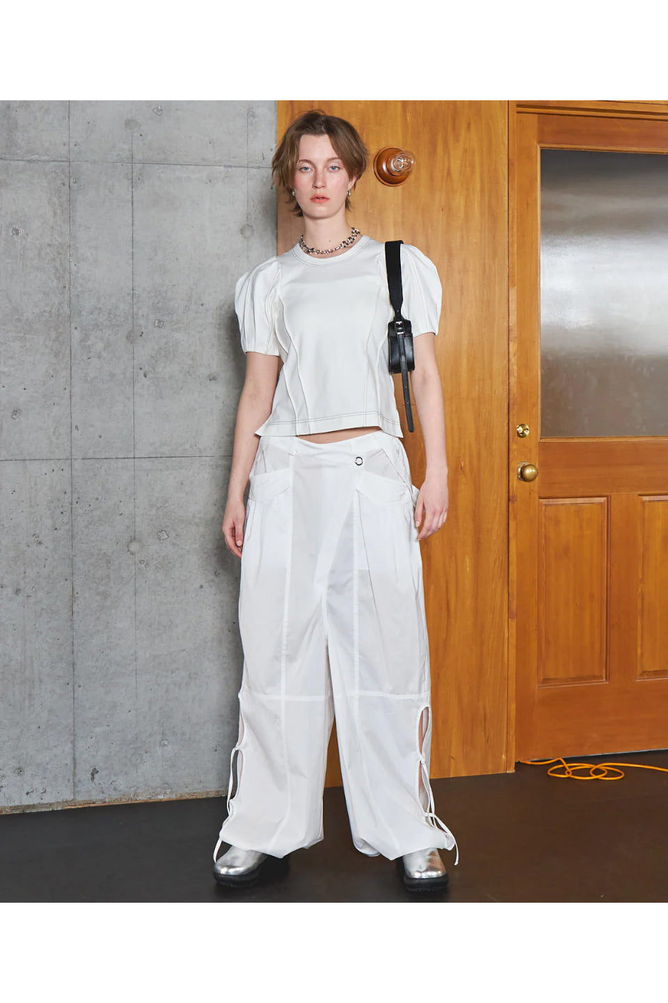 MAISON SPECIAL-2way Suspender Parachute Pants-NOWALL