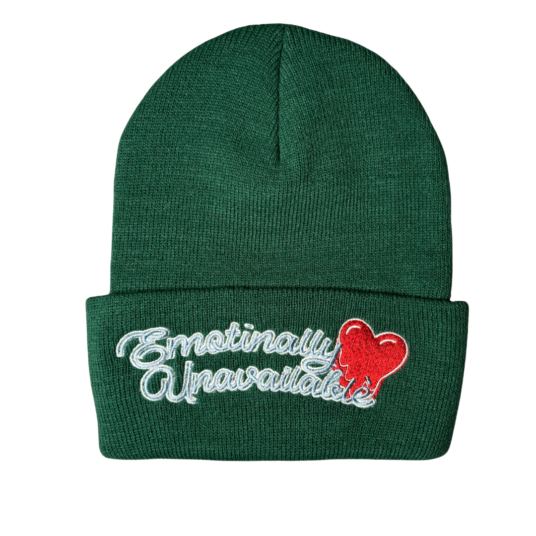 EMOTIONALLY UNAVAILABLE-LOGO BEANIE-NOWALL