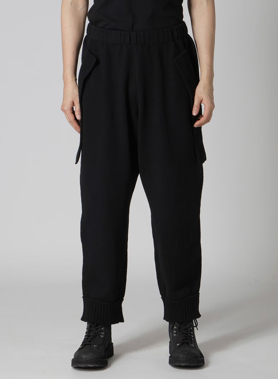 Yohji Yamamoto POUR HOMME-7G Jersey 3G Rib Pants-NOWALL