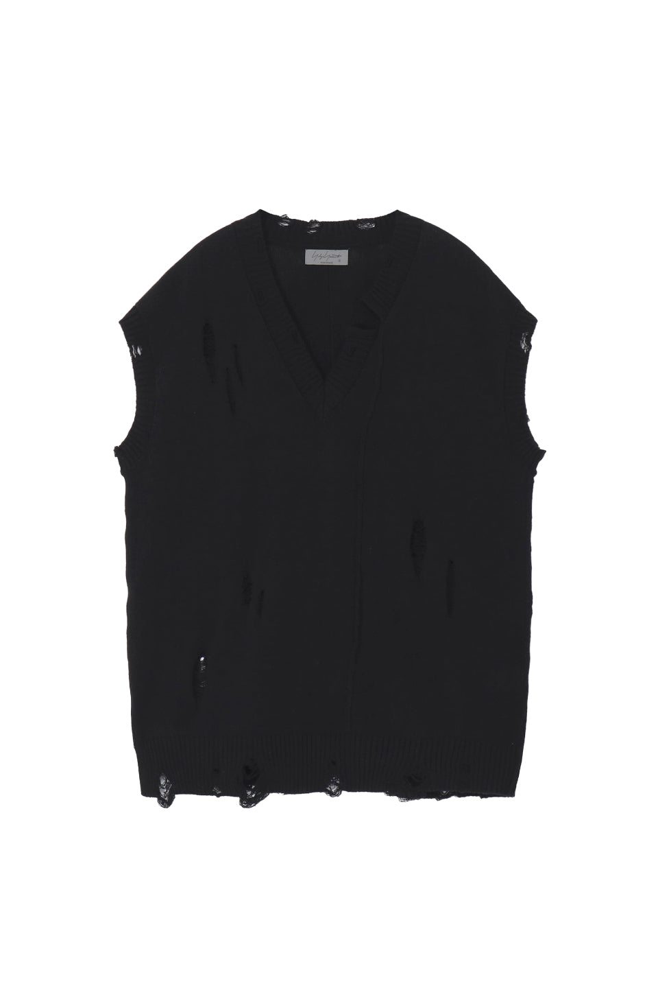 Yohji Yamamoto POUR HOMME-7G2P Jersey V Neck Vest-NOWALL