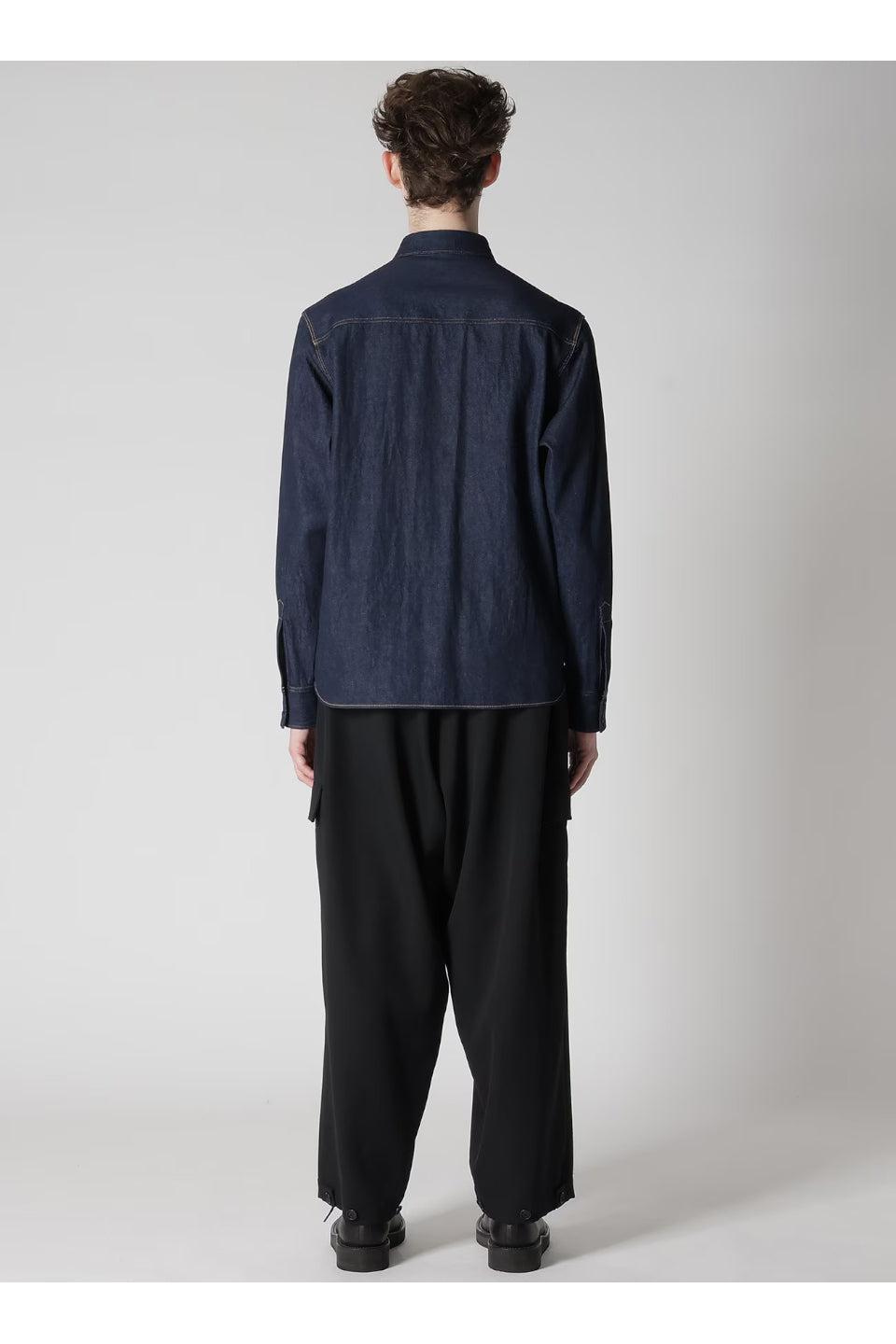 Yohji Yamamoto POUR HOMME - 8OZ Denim Double Fron Shirt 長袖シャツ デニムシャツ ヨウジヤマモト