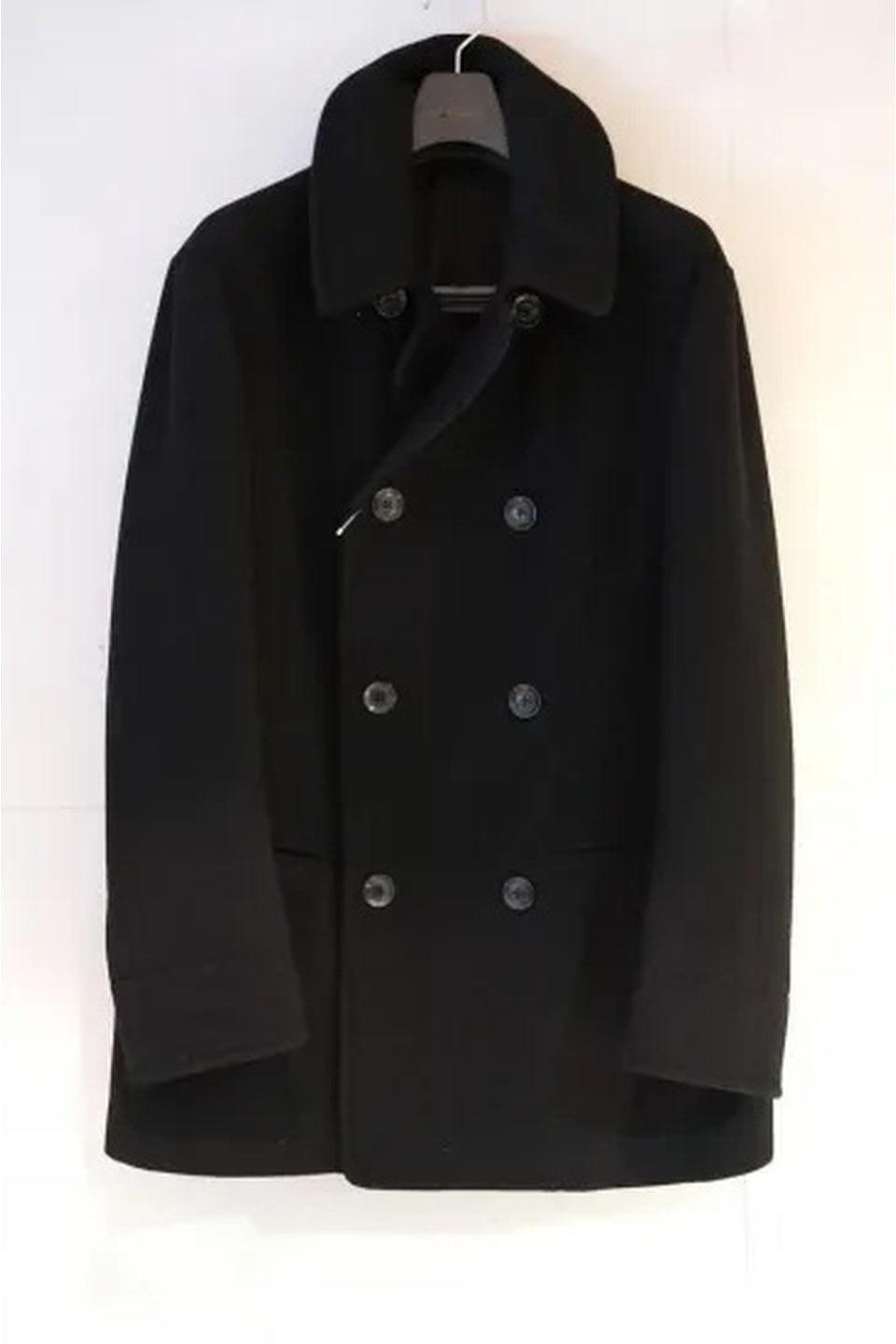 Yohji Yamamoto POUR HOMME-Airy Mossa Pea Coat-NOWALL