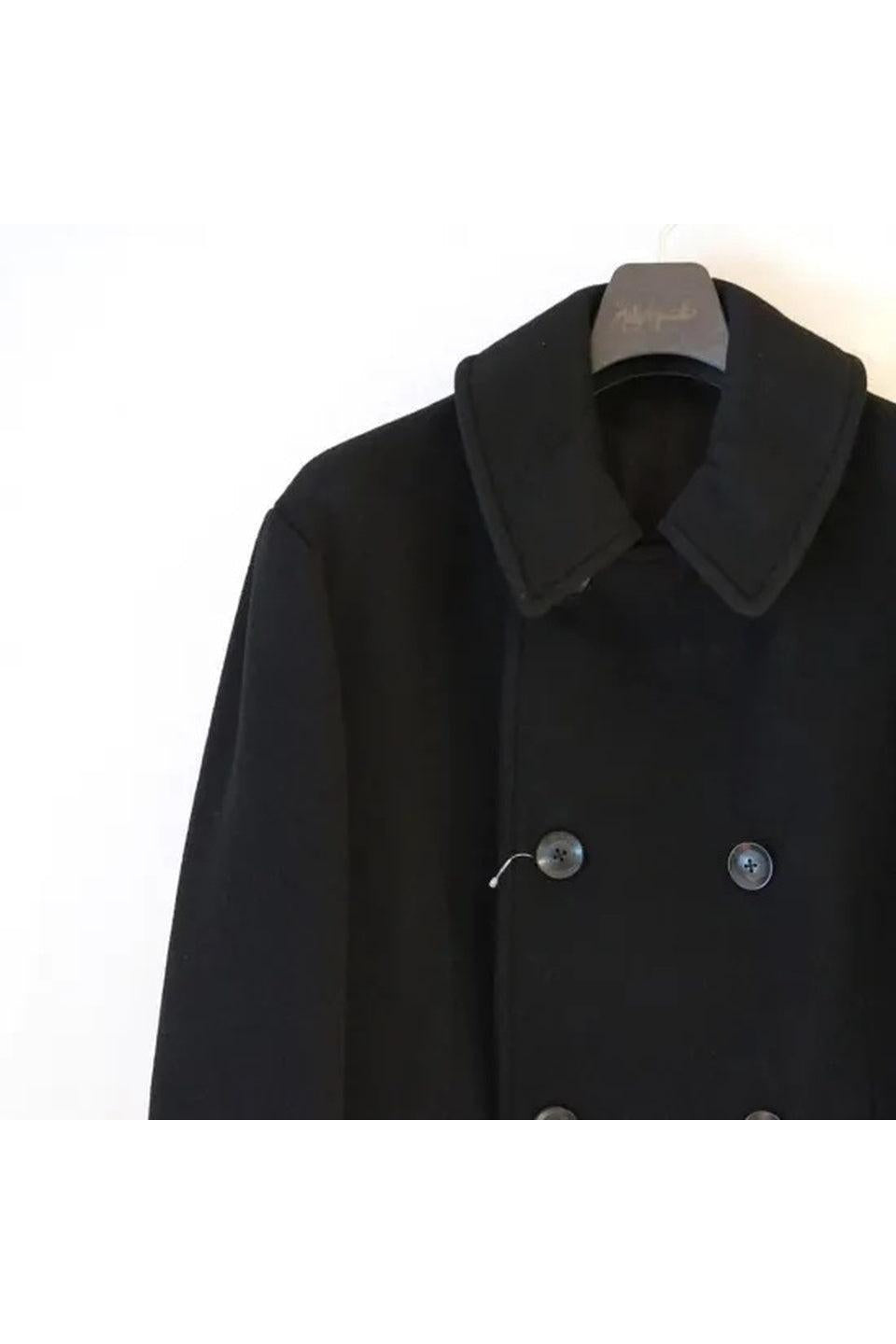 Yohji Yamamoto POUR HOMME-Airy Mossa Pea Coat-NOWALL