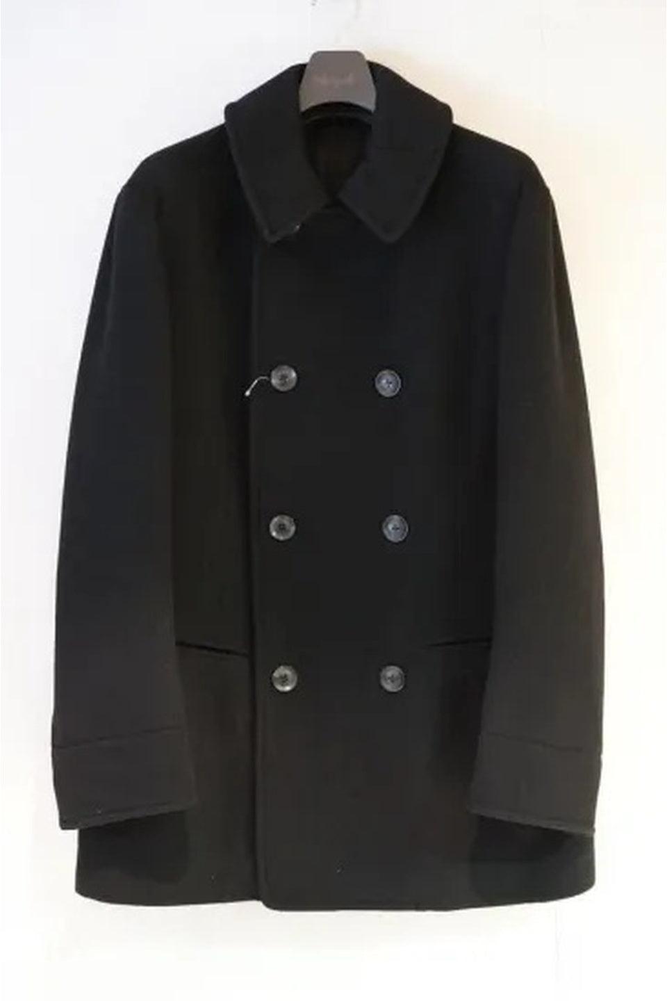 Yohji Yamamoto POUR HOMME-Airy Mossa Pea Coat-NOWALL