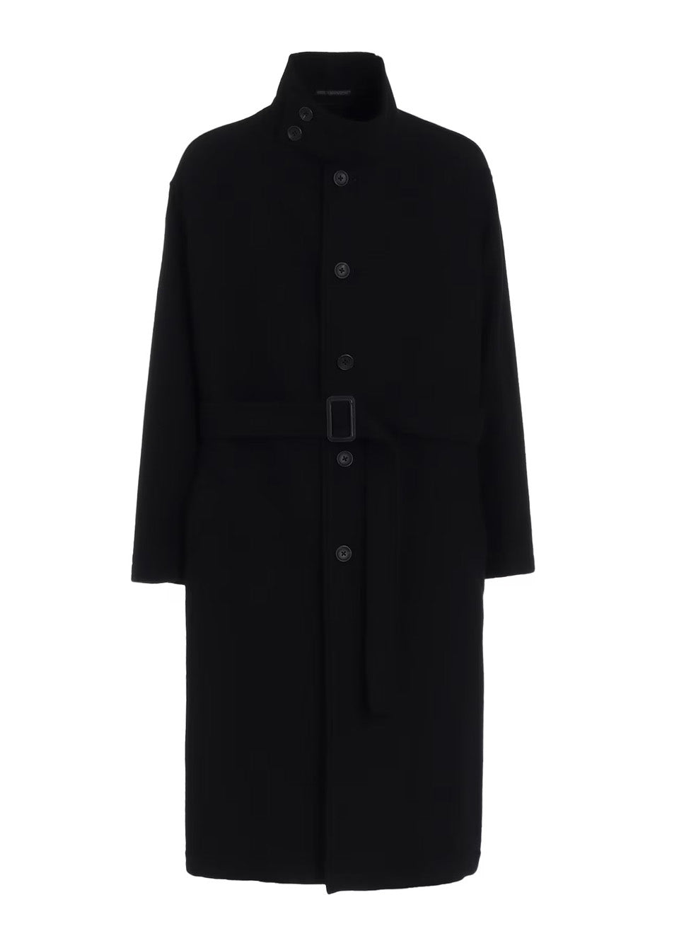 Yohji Yamamoto POUR HOMME-Airy Mosser Stand Collar Coat-NOWALL