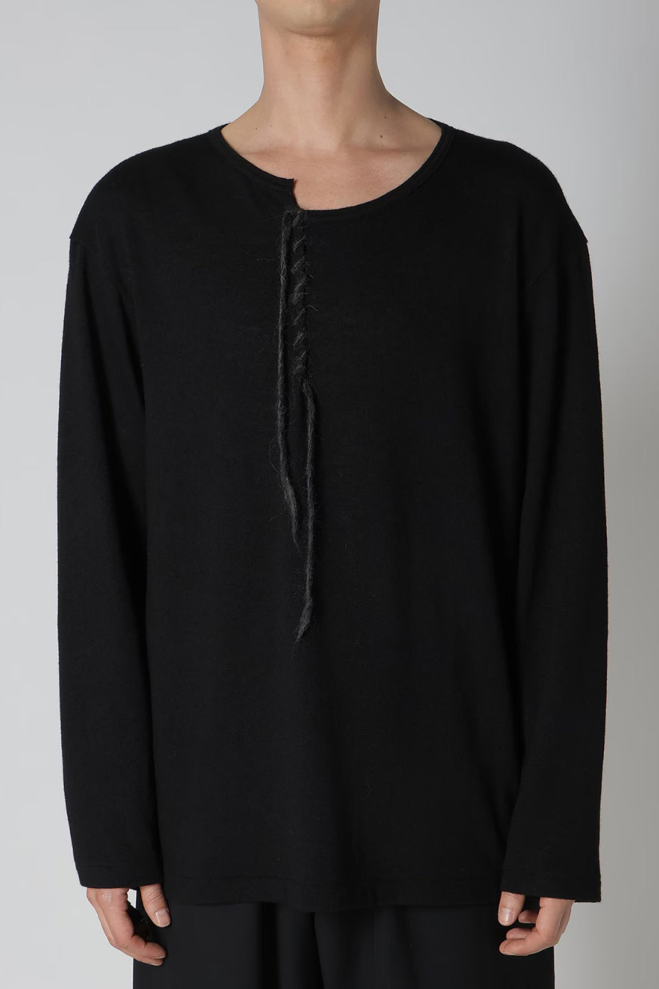 Yohji Yamamoto POUR HOMME-Airy Spun Embroidery Long Sleeve-NOWALL