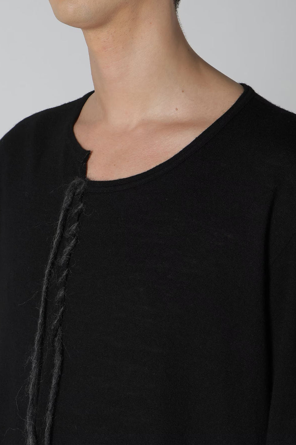 Yohji Yamamoto POUR HOMME-Airy Spun Embroidery Long Sleeve-NOWALL