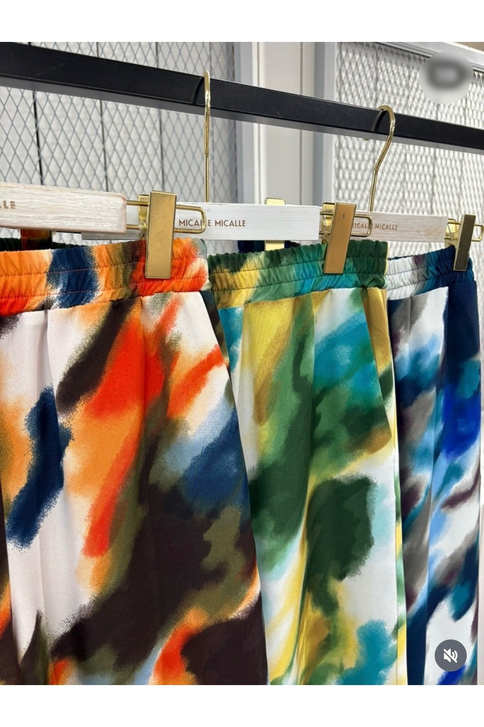 MICALLE MICALLE-Art Print Easy Pants-NOWALL