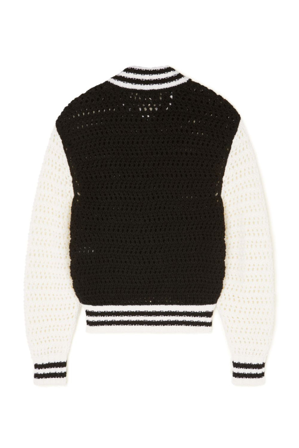 ALANUI-B & W Crochet Bomber Jacket-NOWALL