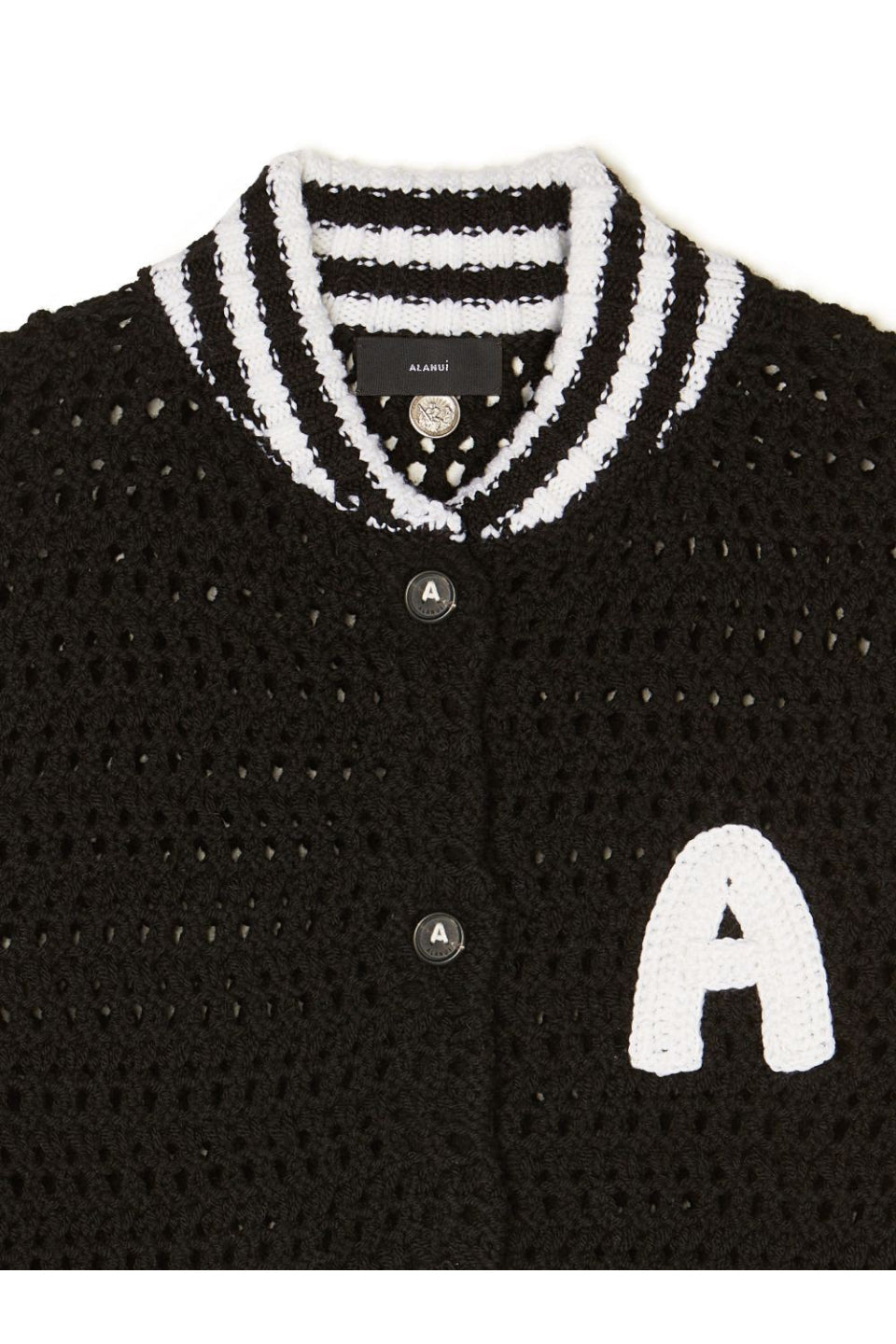 ALANUI-B & W Crochet Bomber Jacket-NOWALL