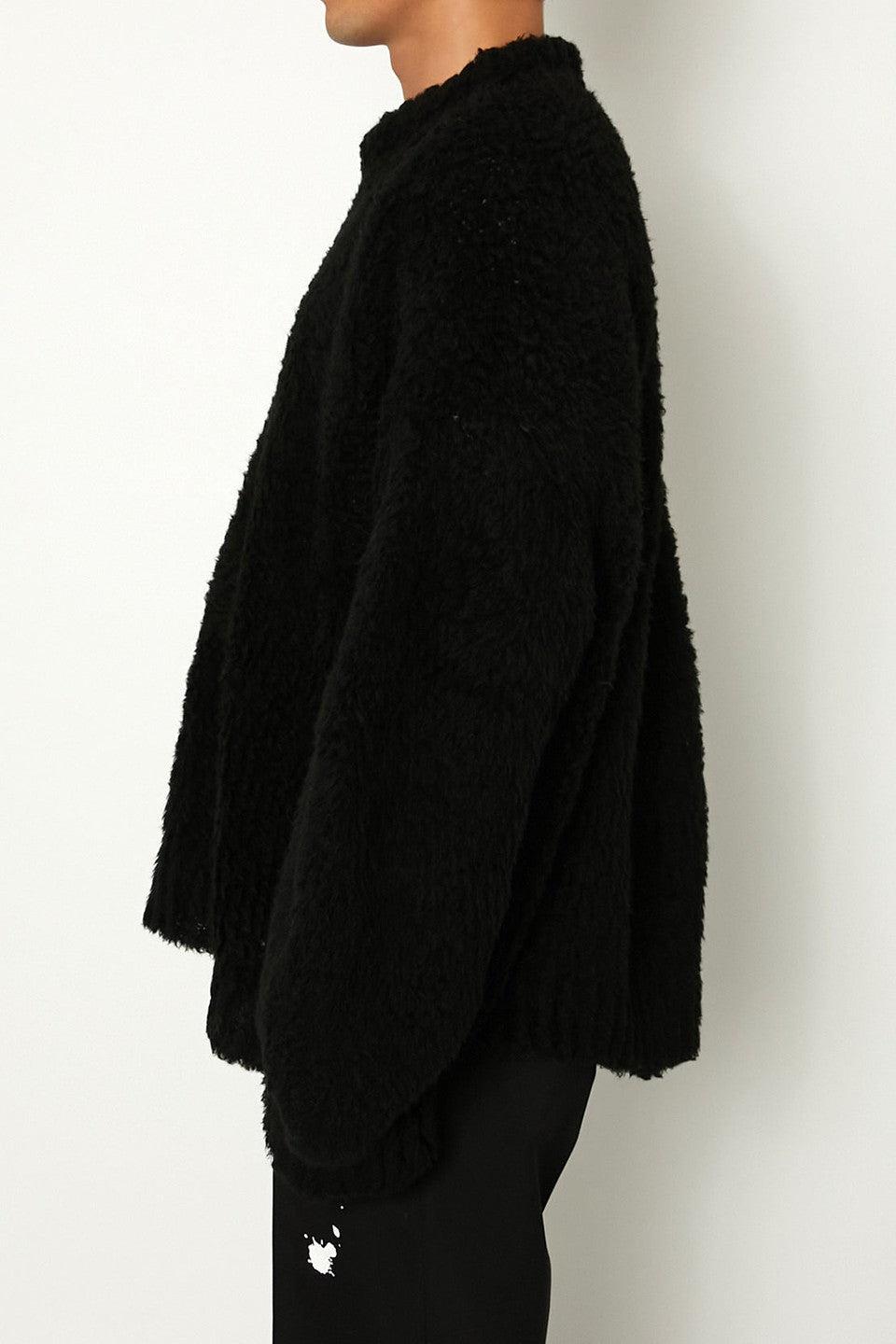 ALMOSTBLACK-BOA 3D CRW NECK KNIT-NOWALL