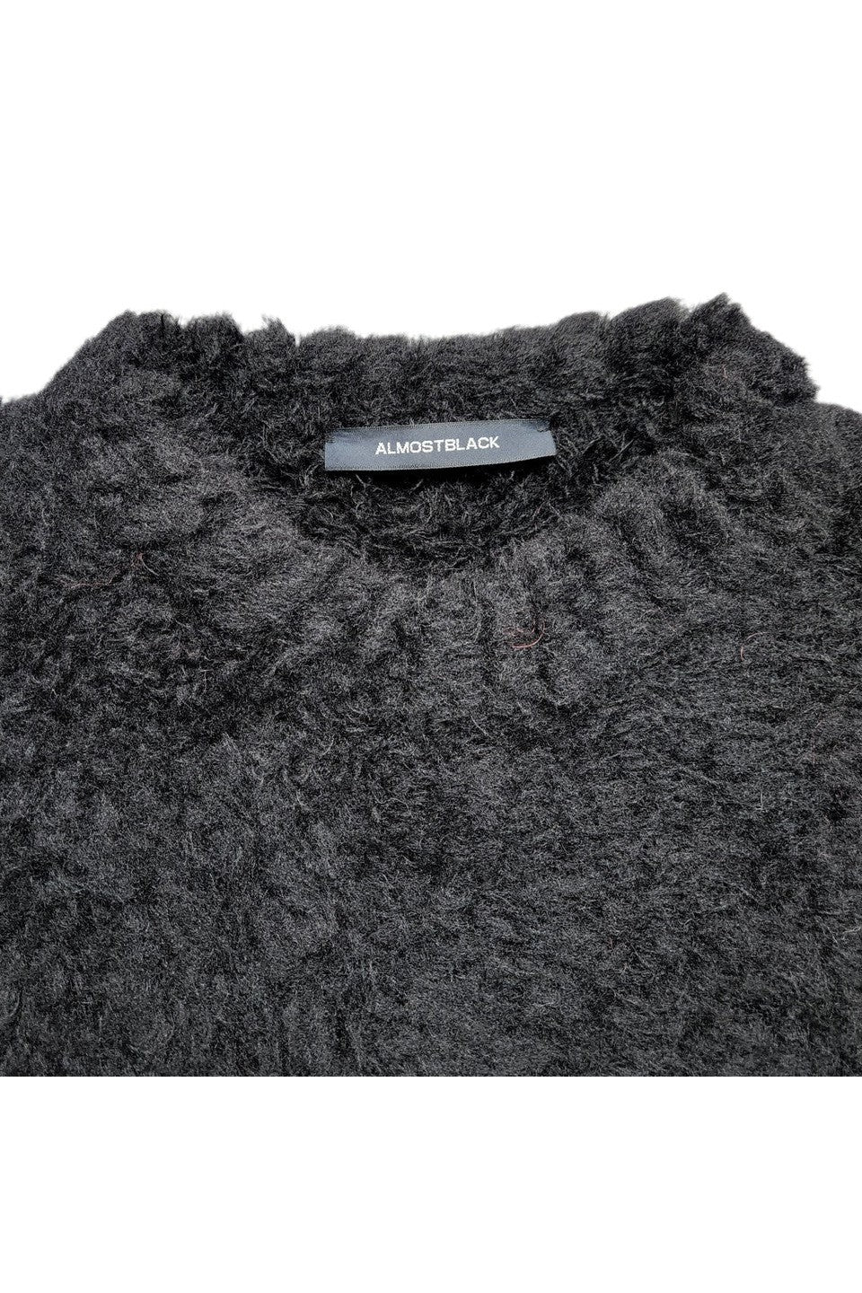 ALMOSTBLACK-BOA 3D CRW NECK KNIT-NOWALL