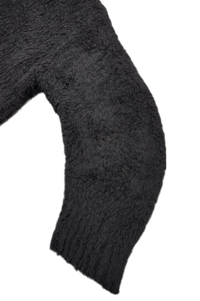 ALMOSTBLACK-BOA 3D CRW NECK KNIT-NOWALL