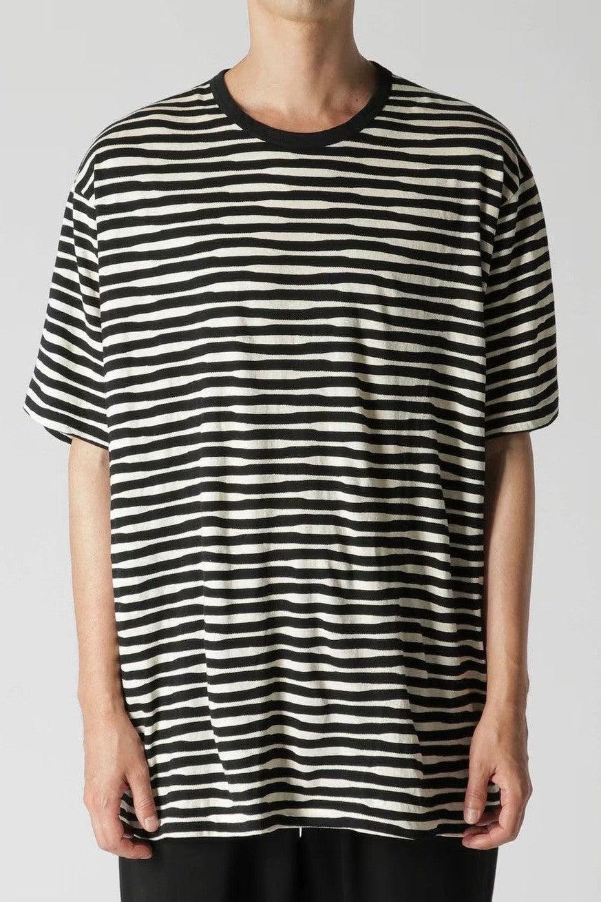 Yohji Yamamoto POUR HOMME-BORDER PATTERN S/S T-SHIRT-NOWALL