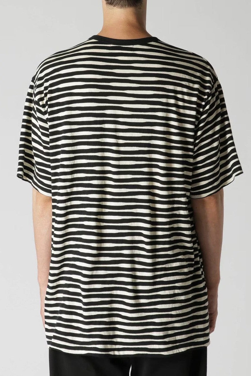 Yohji Yamamoto POUR HOMME-BORDER PATTERN S/S T-SHIRT-NOWALL