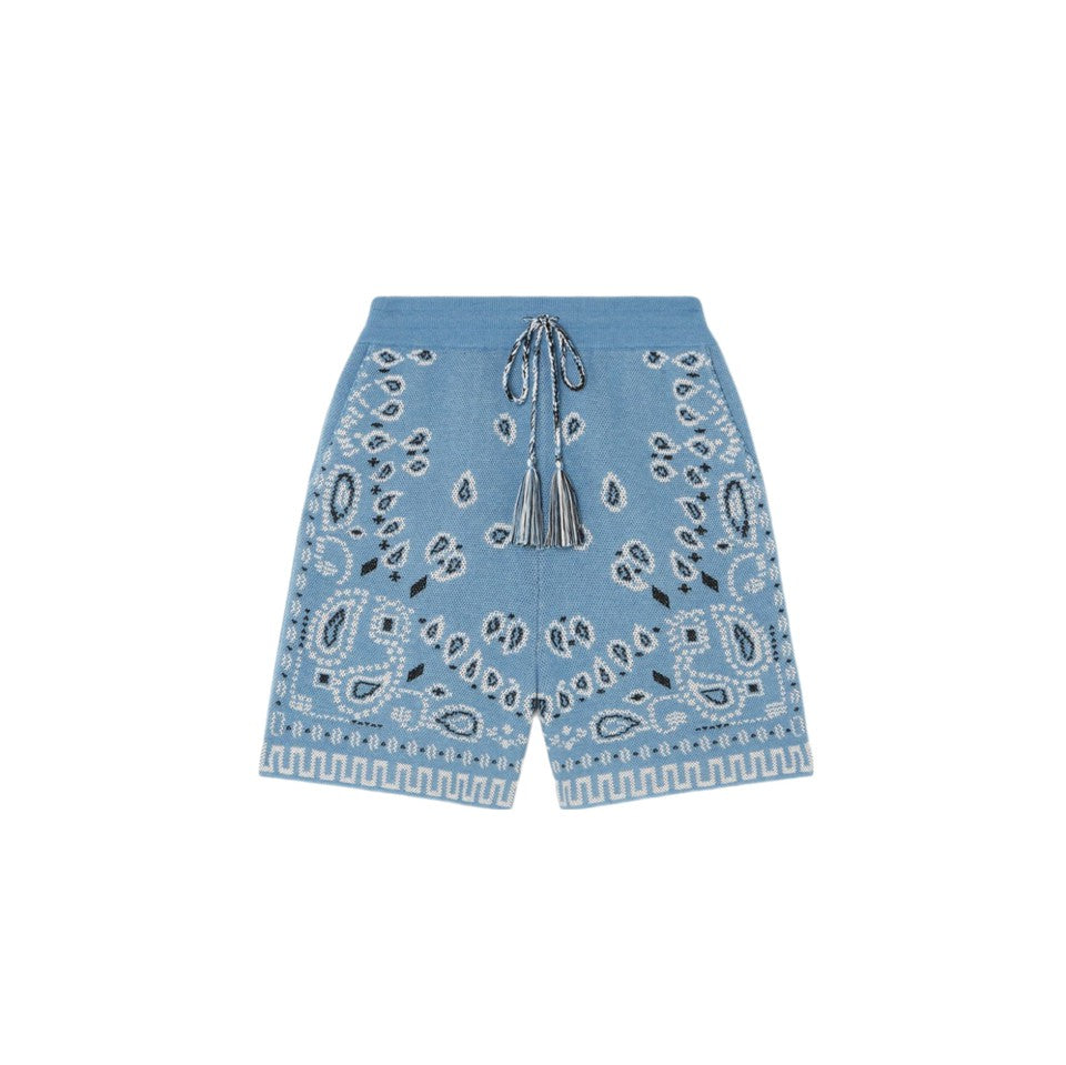 ALANUI-COTTON PIQUET BANDANA SHORTS-NOWALL