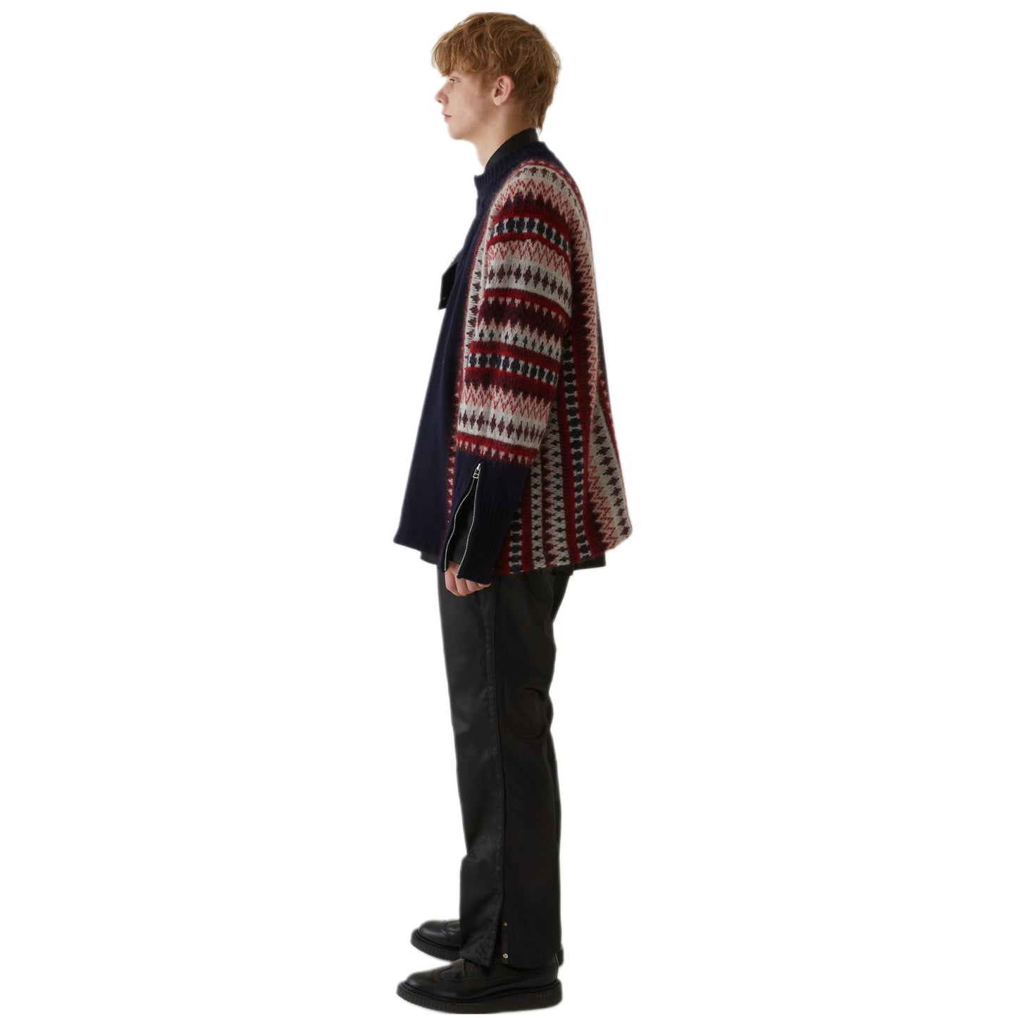 【Tamme】 FAIR ISLE FRONT SLIT KNIT