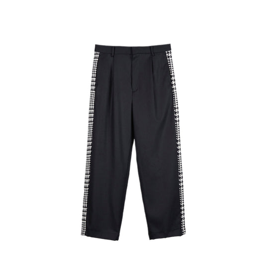 HOUNDSTOOTH WOOL TROUSERS PANTS