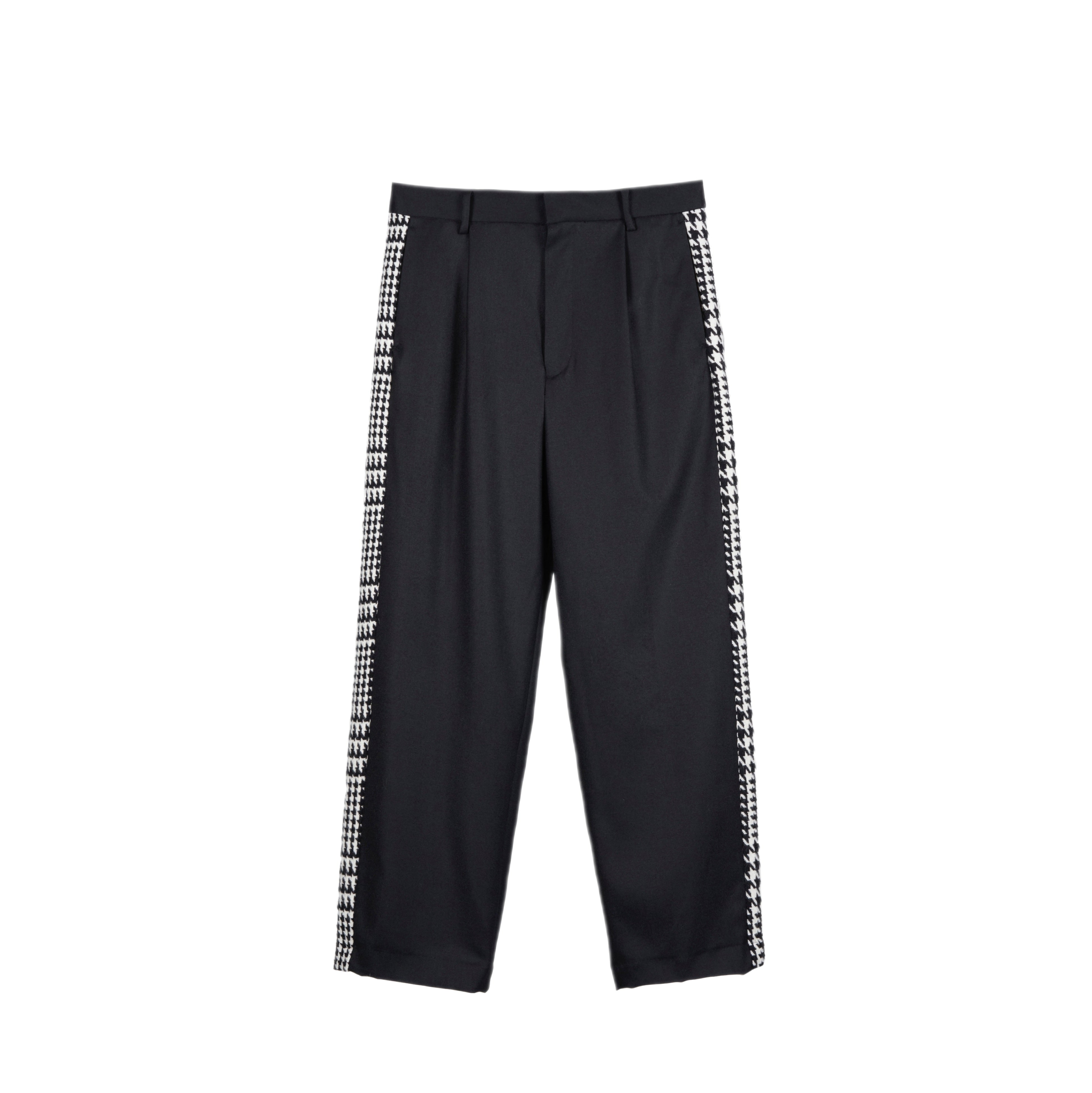 PHENOMENON-HOUNDSTOOTH WOOL TROUSERS PANTS-NOWALL