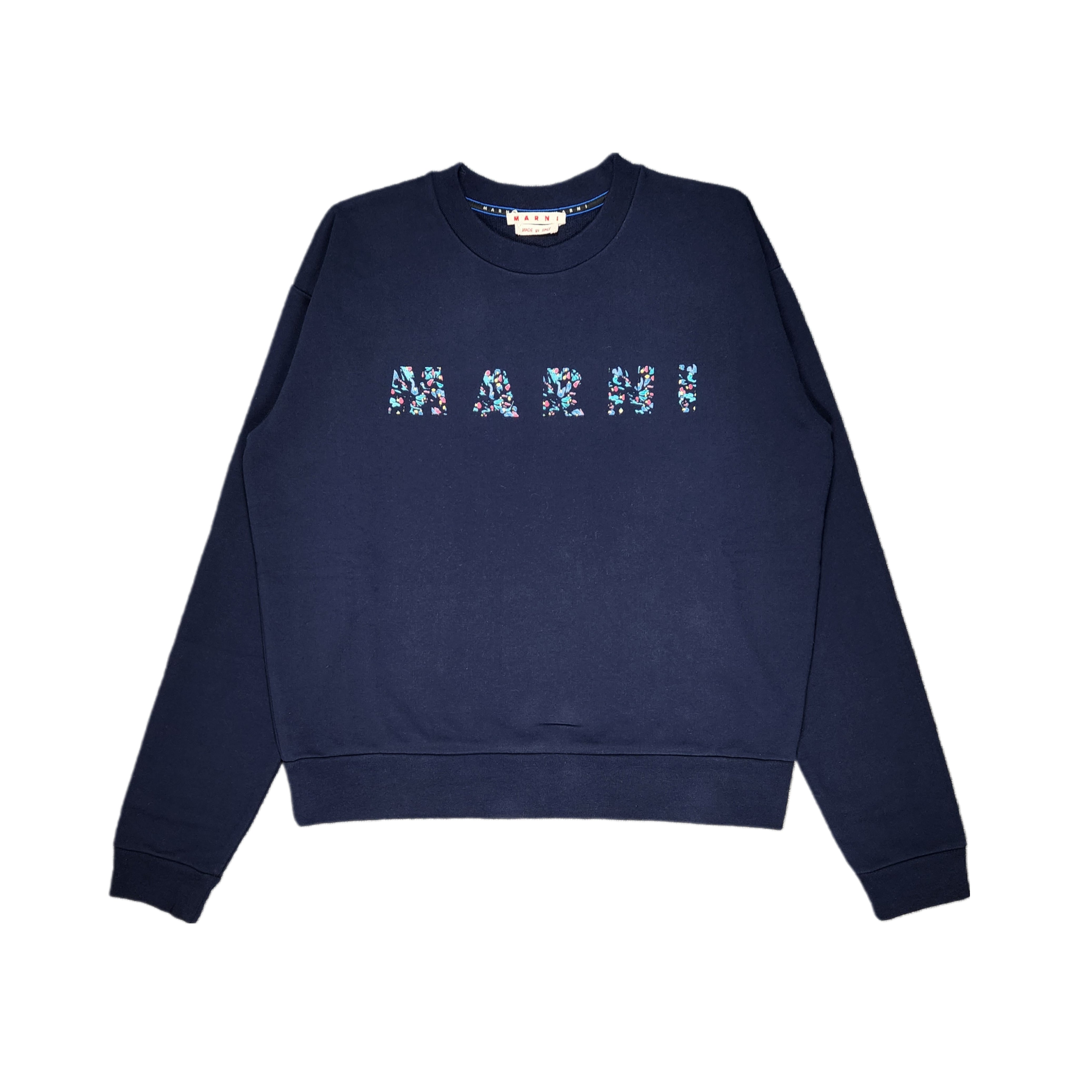 MARNI-CREW NECK LOGO SWEAT-NOWALL