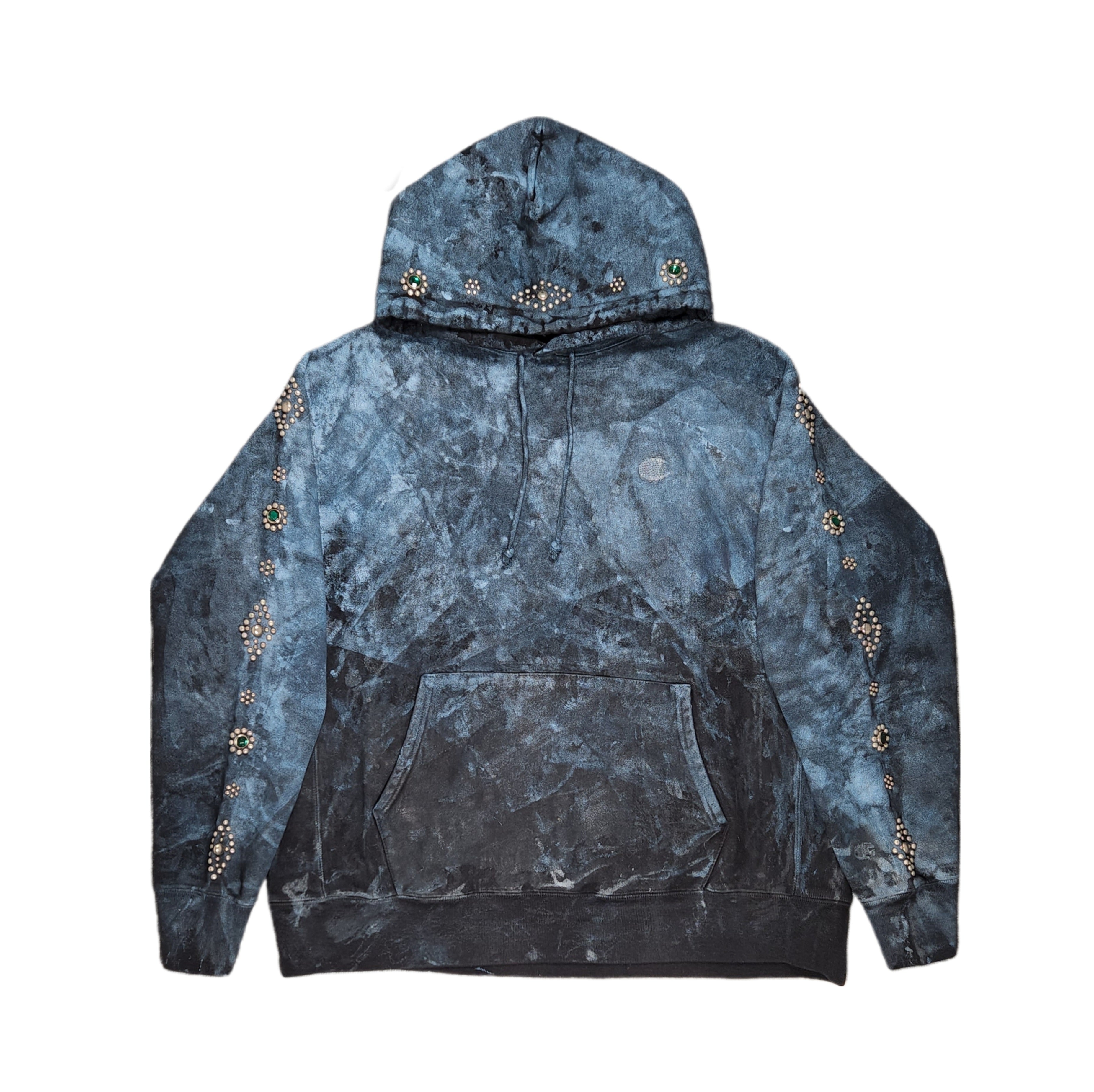 DENIM DOCTORS-STUDDED HOODIE-NOWALL