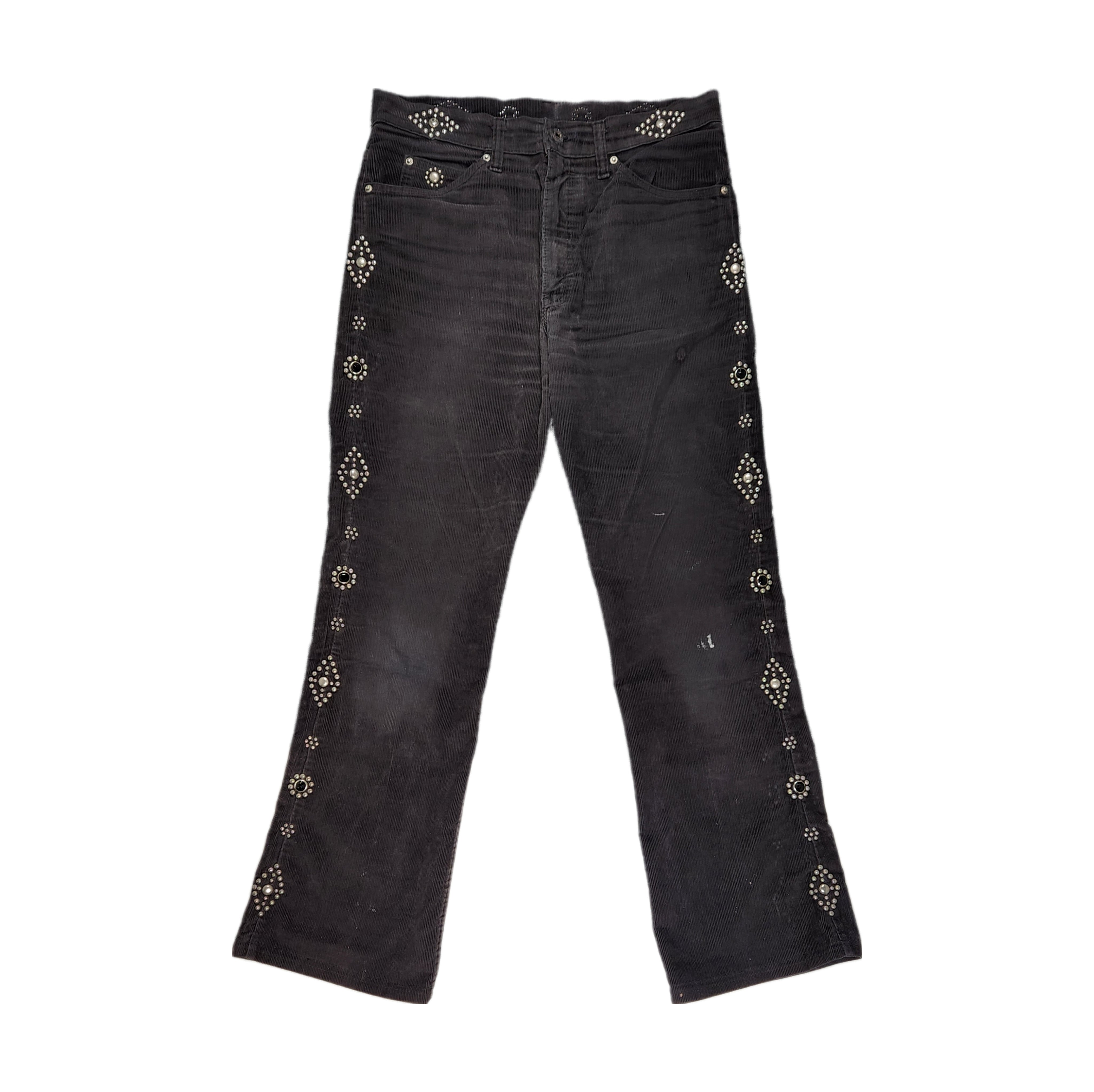 DENIM DOCTORS-STUDDED CORDUROY PANTS-NOWALL