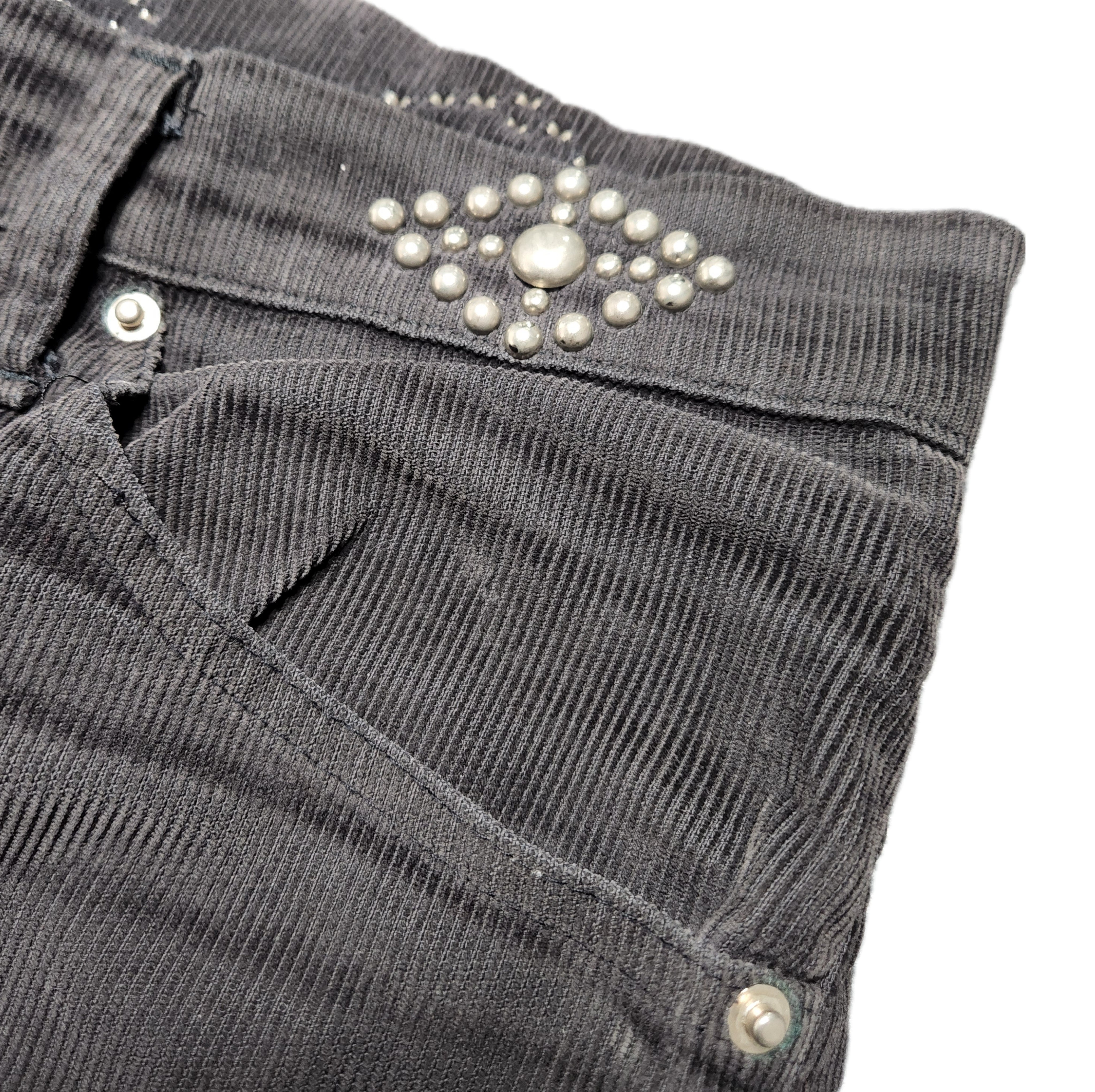 DENIM DOCTORS-STUDDED CORDUROY PANTS-NOWALL