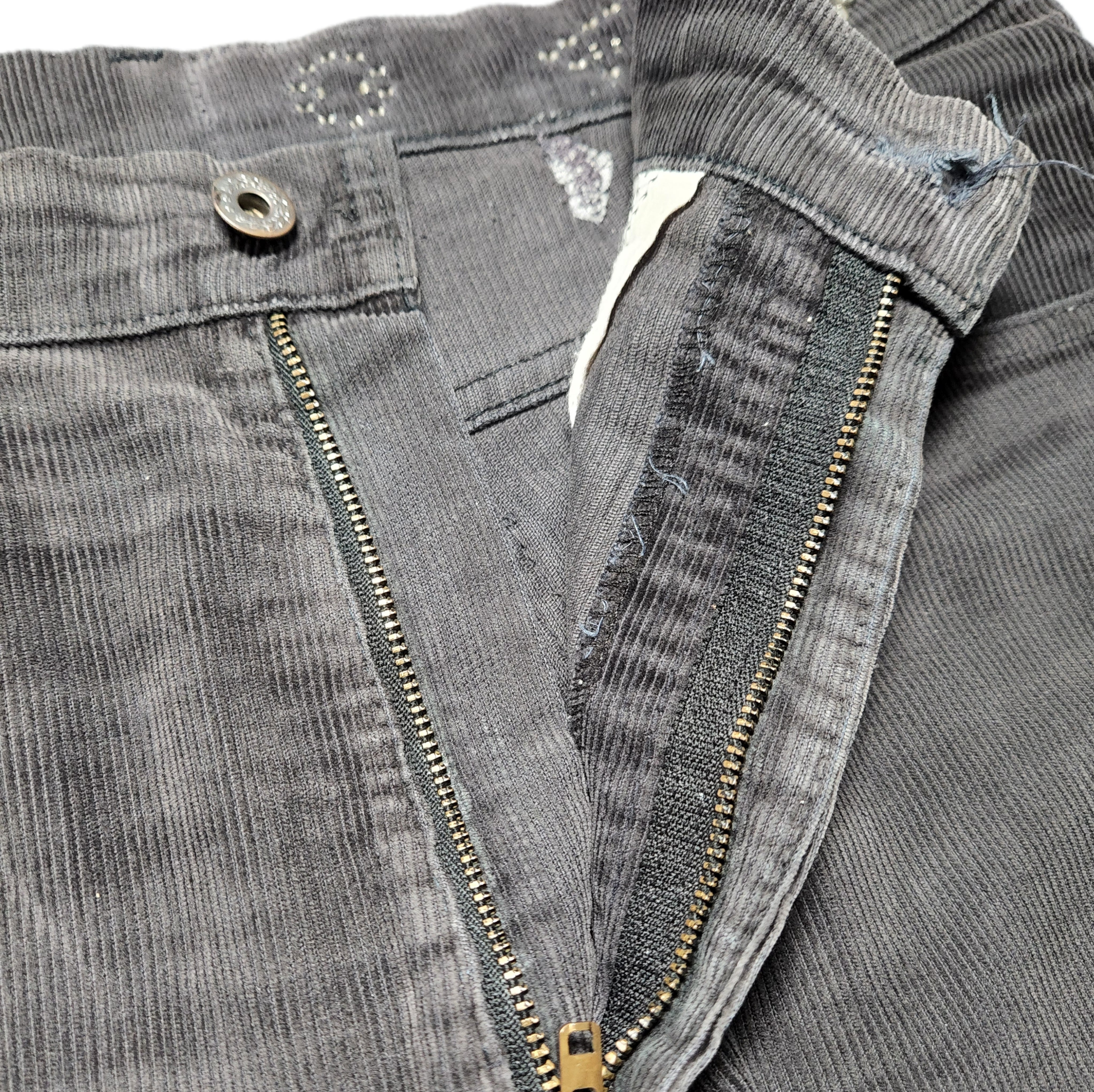 DENIM DOCTORS-STUDDED CORDUROY PANTS-NOWALL