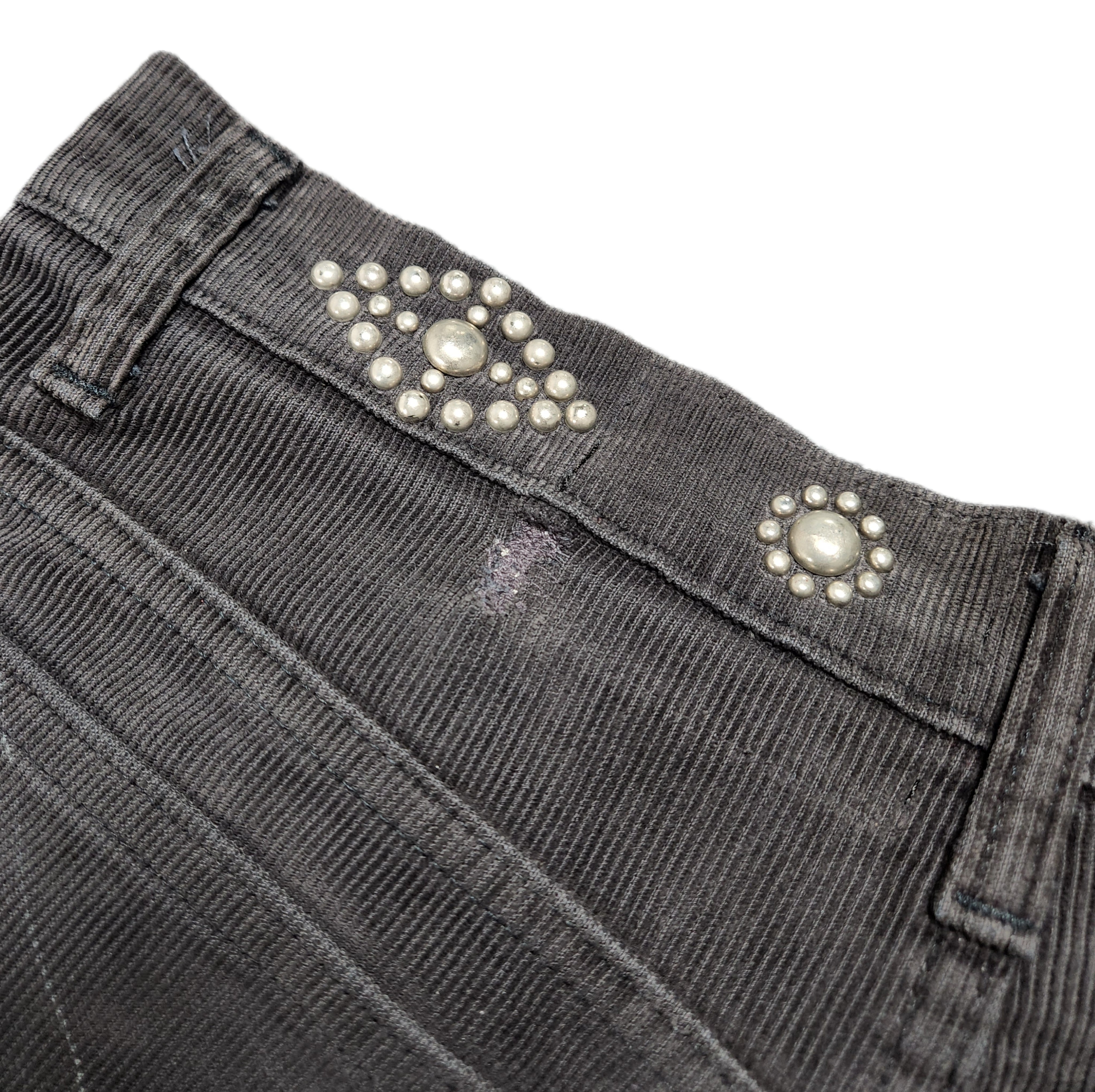 DENIM DOCTORS-STUDDED CORDUROY PANTS-NOWALL