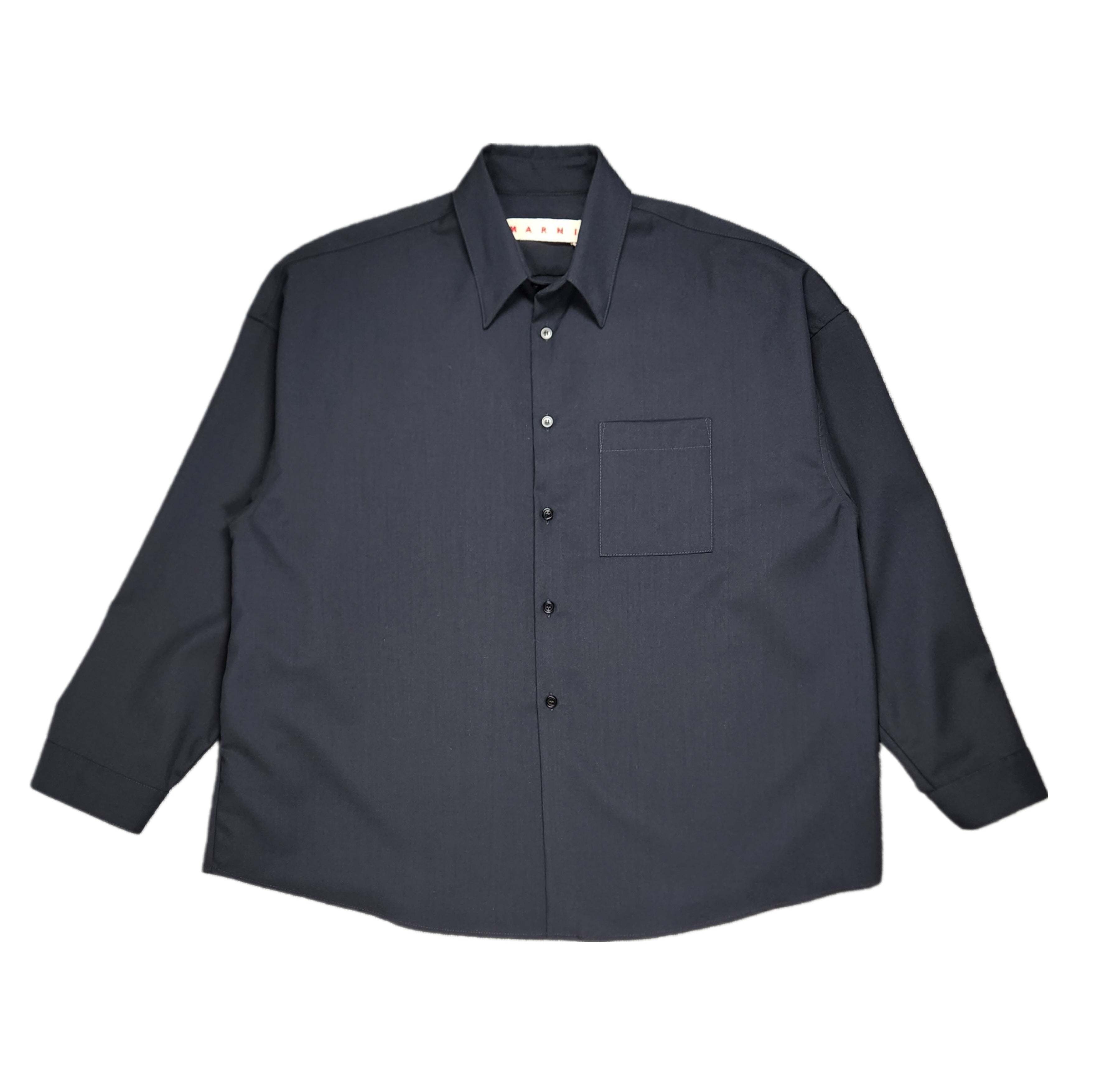 MARNI-TROPICAL WOOL LONG SLEEVE SHIRT-NOWALL