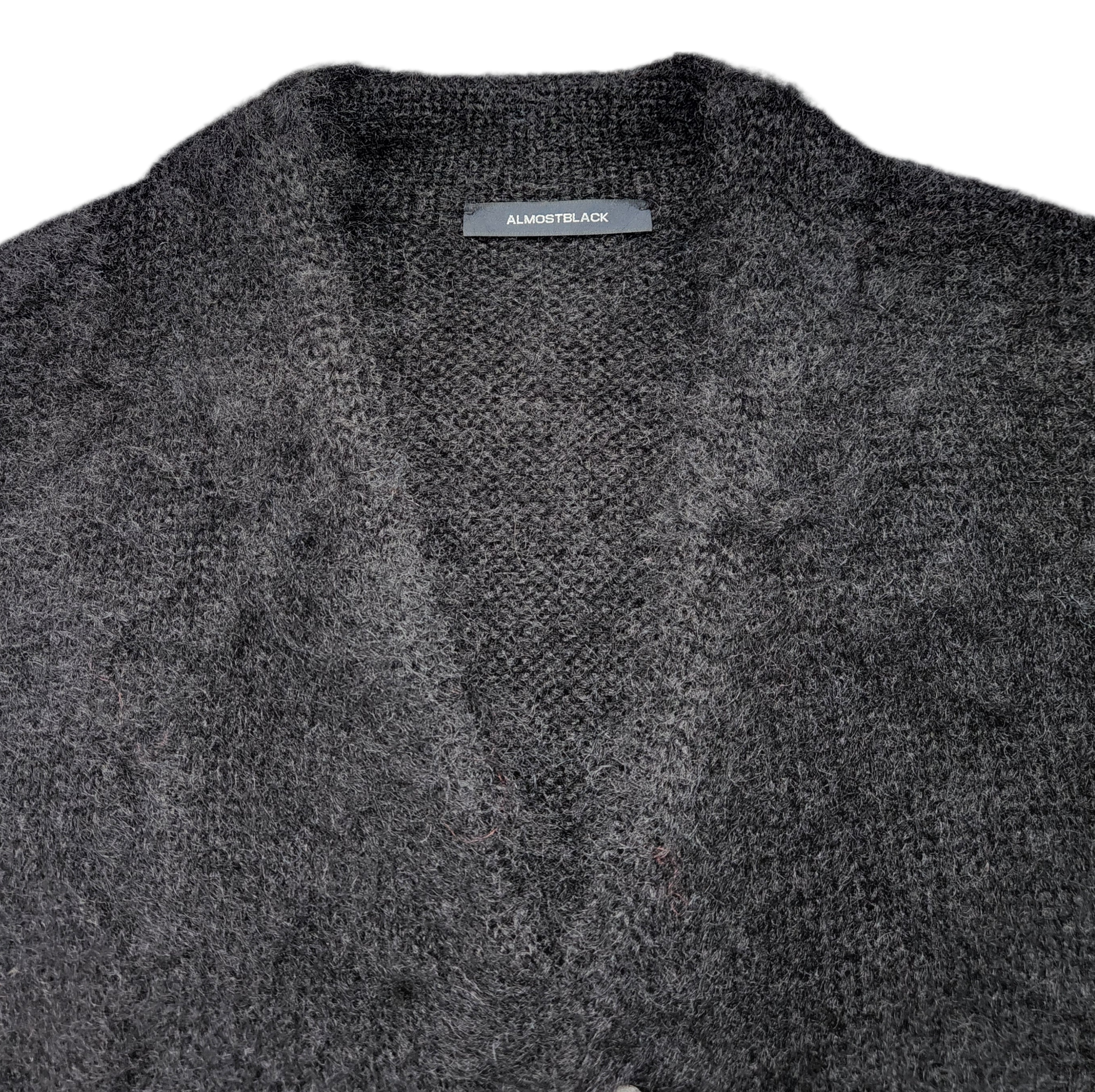 ALMOSTBLACK-MOHAIR MTL BTN KNIT-NOWALL