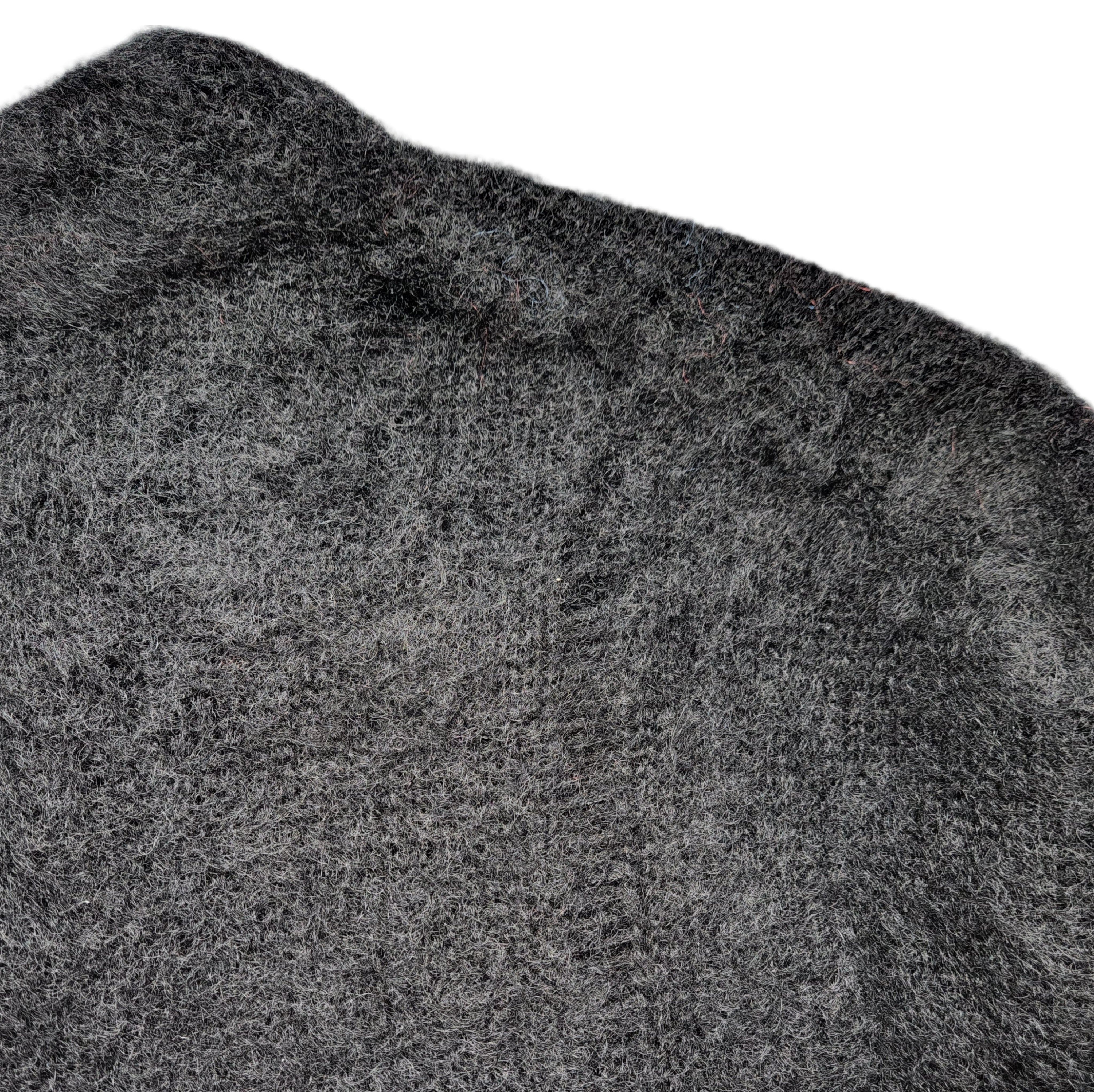 ALMOSTBLACK-MOHAIR MTL BTN KNIT-NOWALL