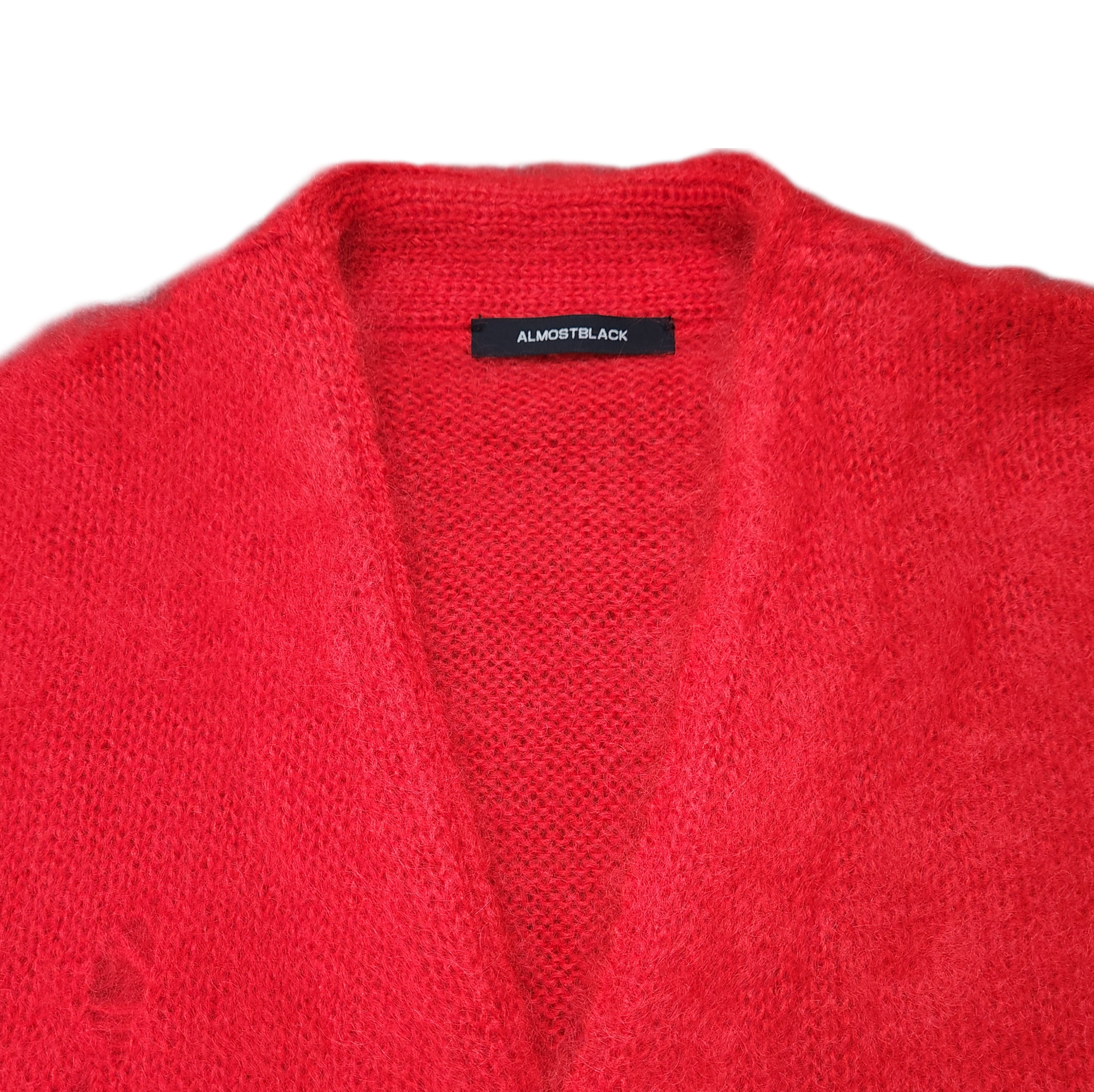 ALMOSTBLACK-MOHAIR MTL BTN KNIT-NOWALL