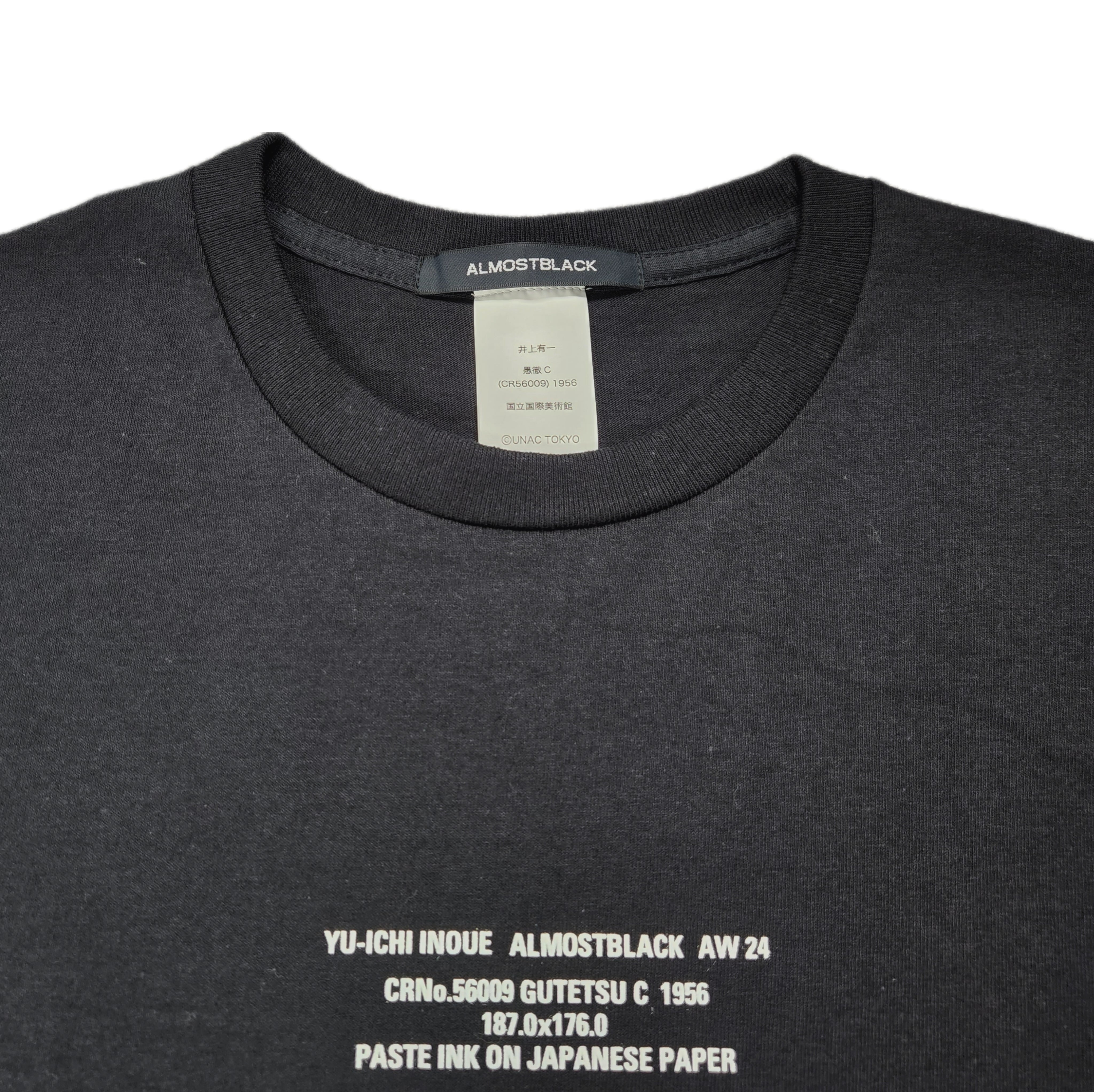 ALMOSTBLACK-CREW NECK PRINT T-NOWALL