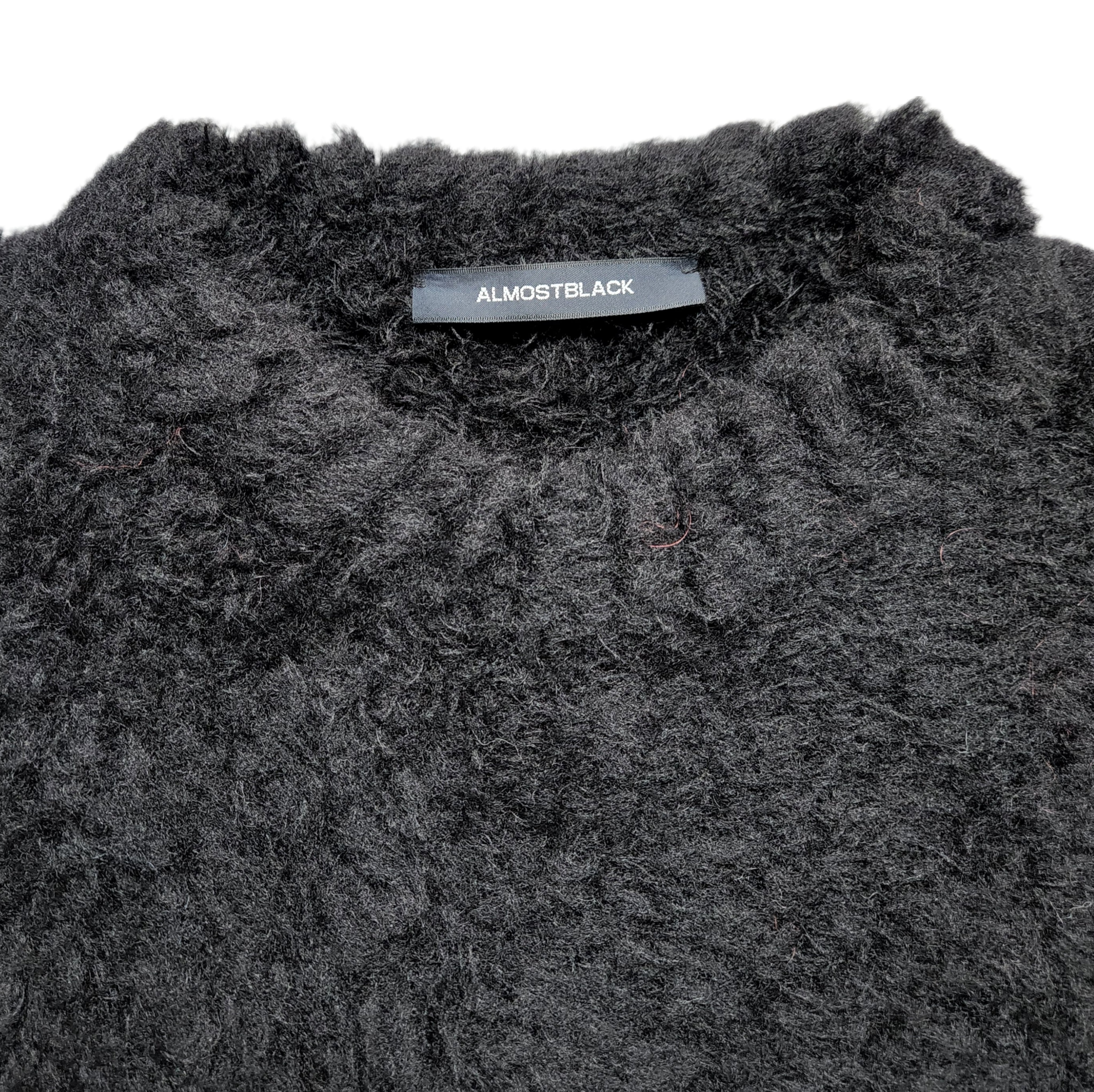 ALMOSTBLACK-BOA 3D CRW NECK KNIT-NOWALL