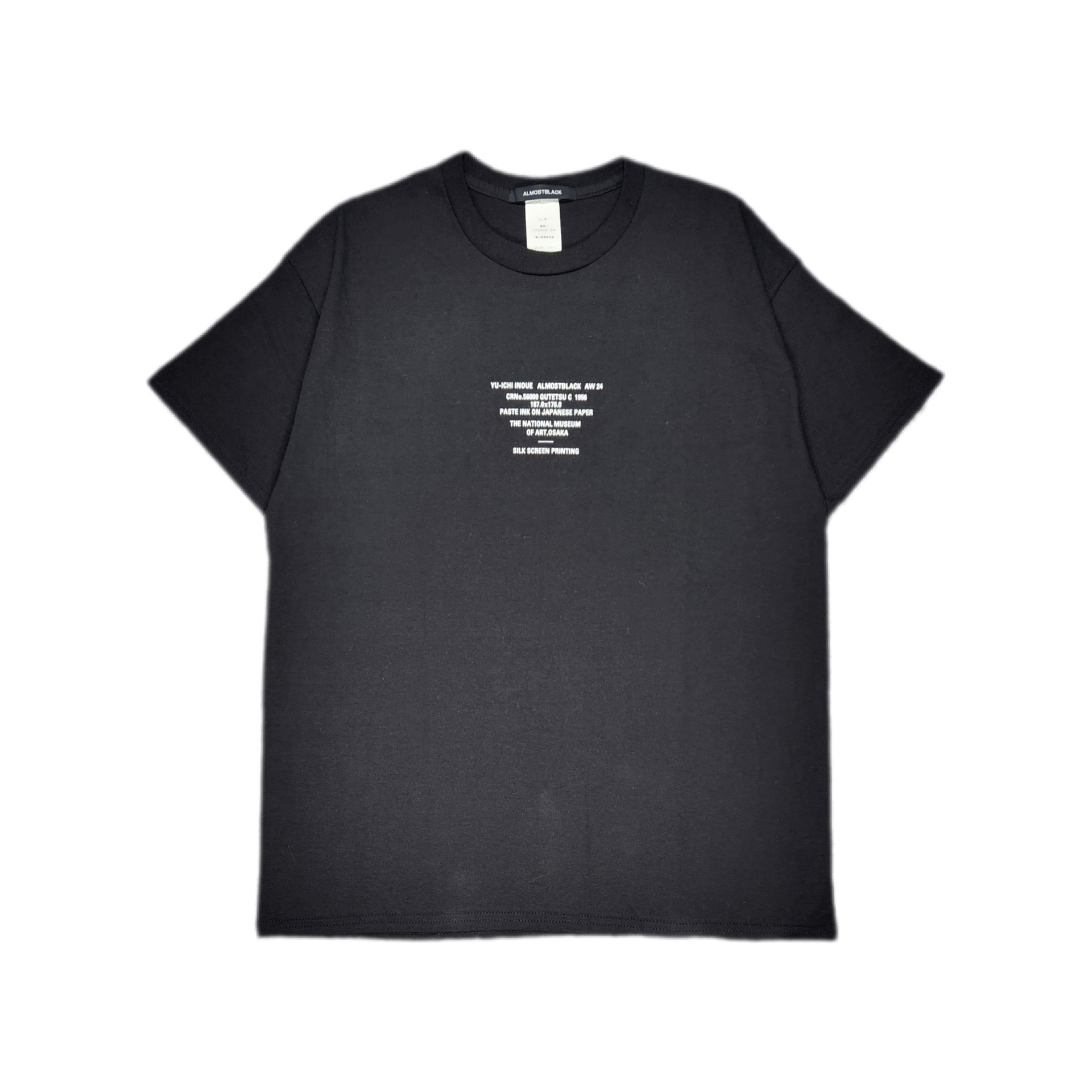 ALMOSTBLACK-CREW NECK PRINT T-NOWALL