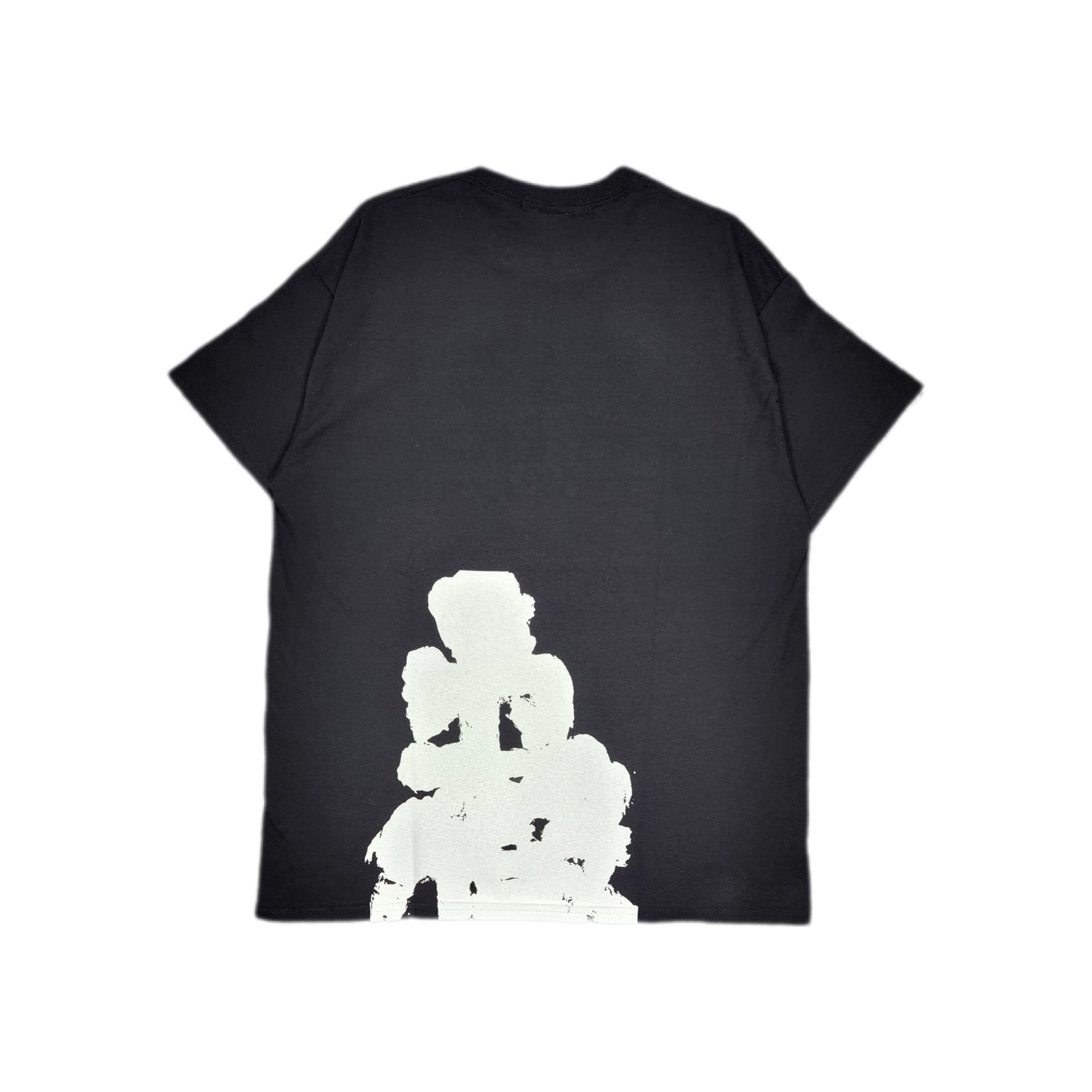 ALMOSTBLACK-CREW NECK PRINT T-NOWALL